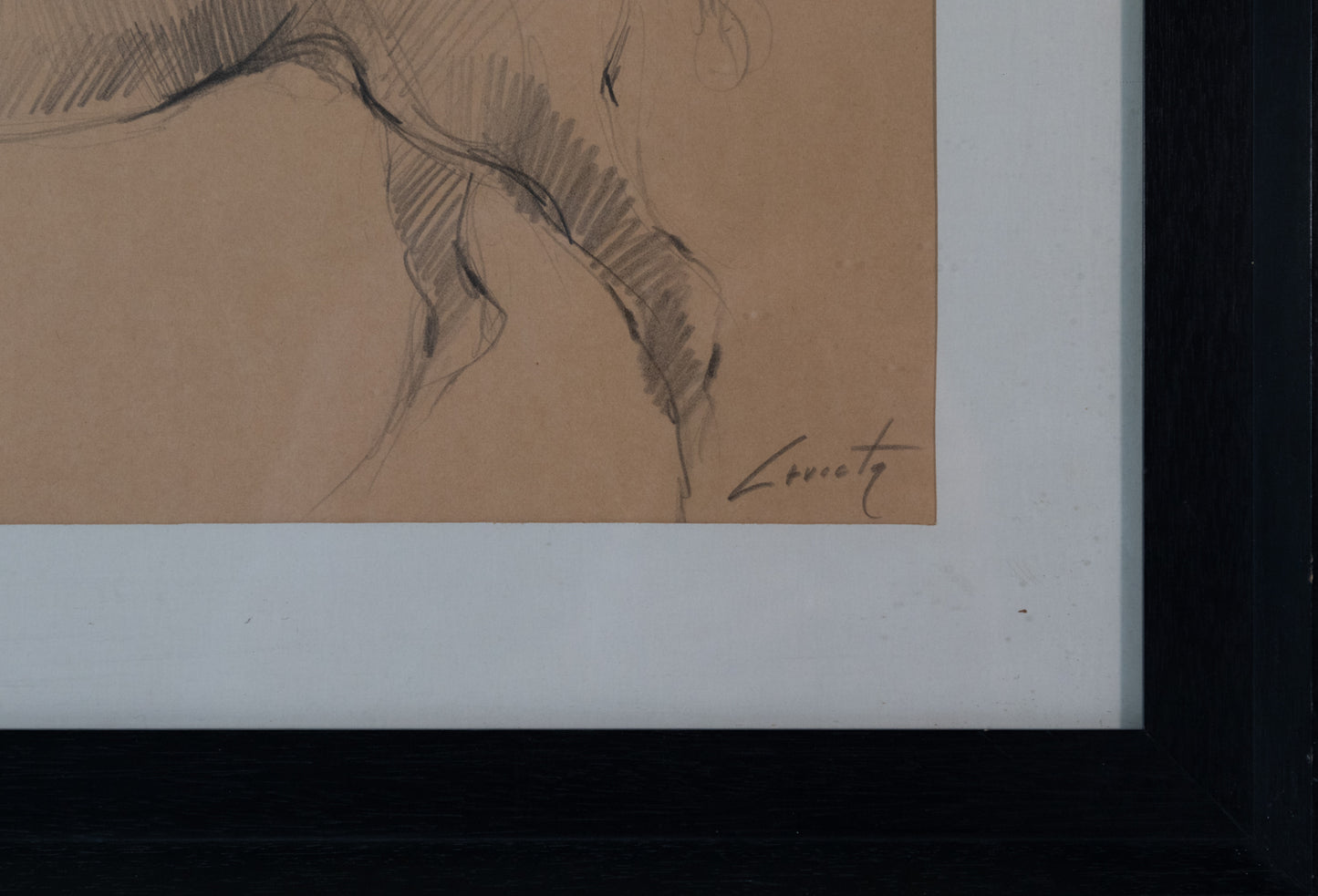 Signed High Quality Drawing - At The Races - Modern Decorative