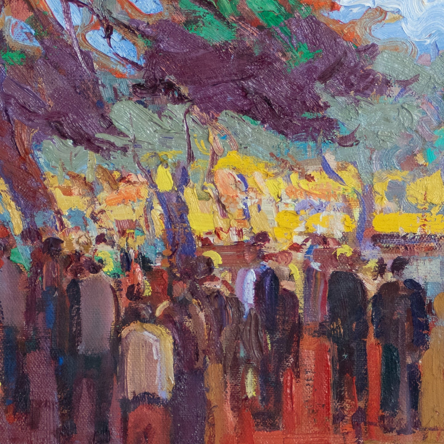 Mercado de Sineu – Original Oil Painting by Mateu Sitges Febrer | Mallorcan Market Scene