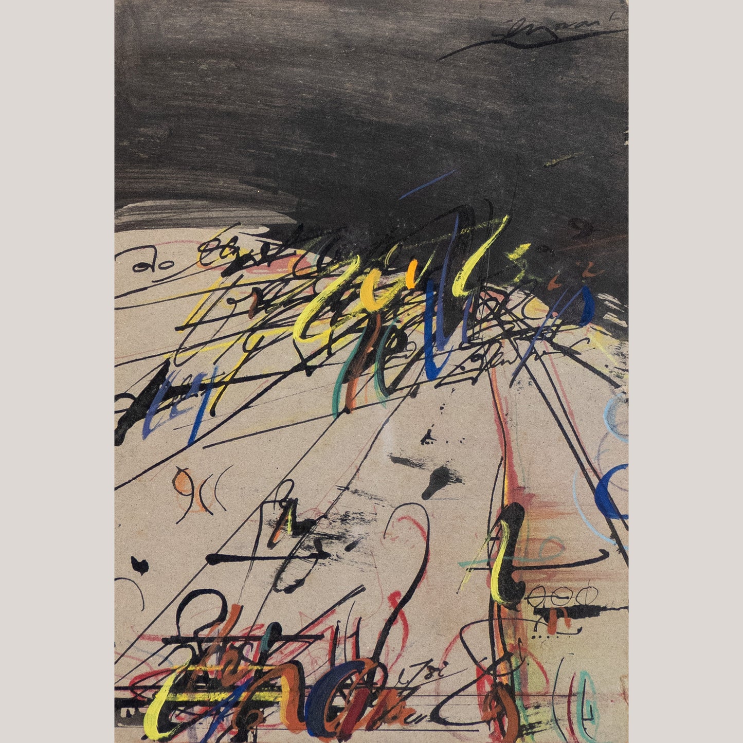 Calligraphic Pulse – Original Mixed Media by Adolf Genovart (1953)