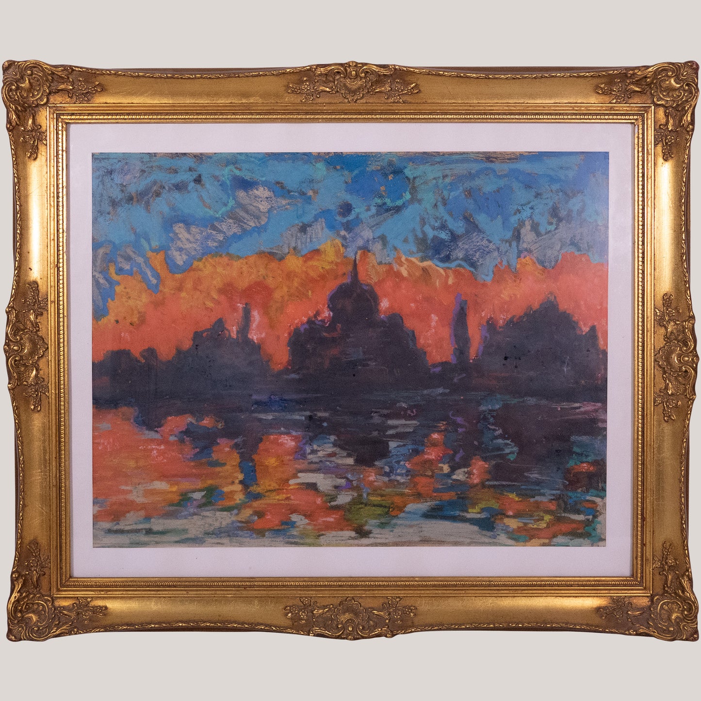 Venetian Sunset Silhouette – Impressionist Oil by an Undiscovered Artist