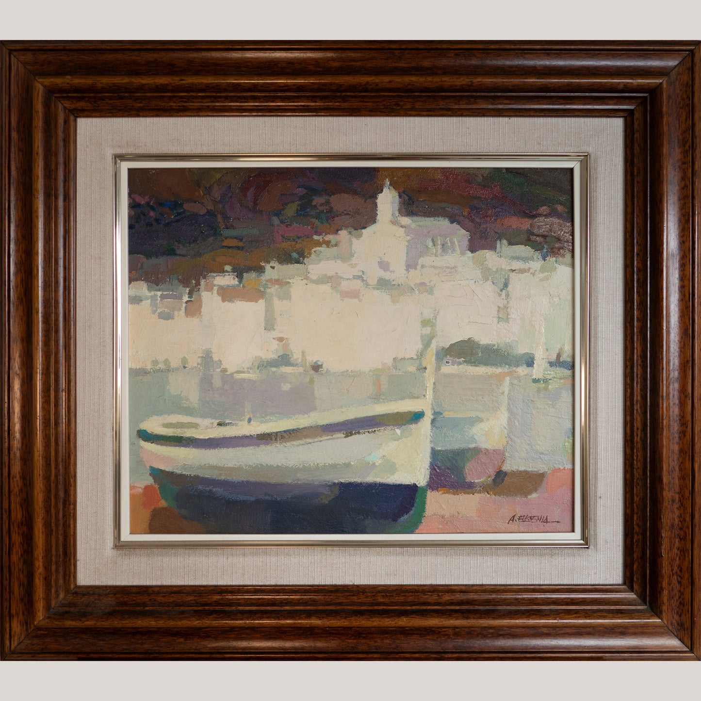 Cadaqués Harbor, Costa Brava – Original Impressionist Oil on Canvas