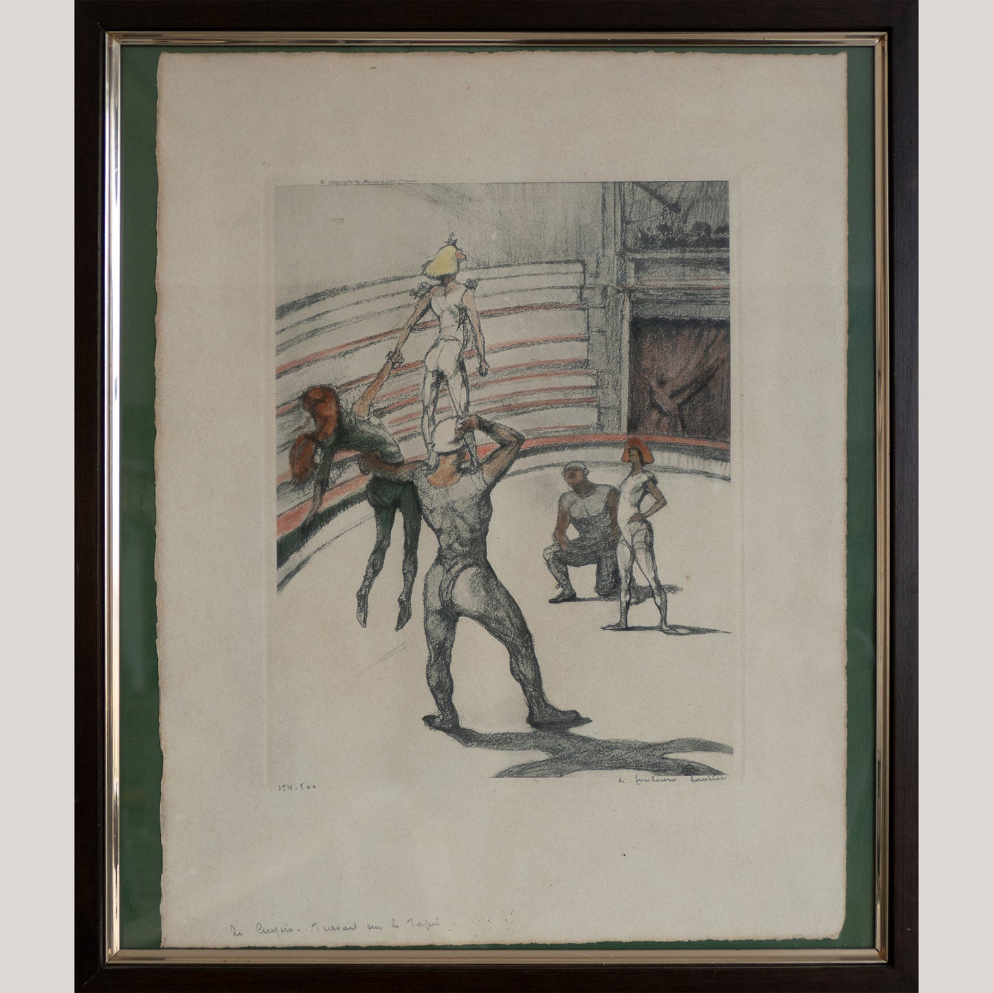 La Chapiteau – Acrobats After Toulouse-Lautrec - Vintage Circus Lithograph