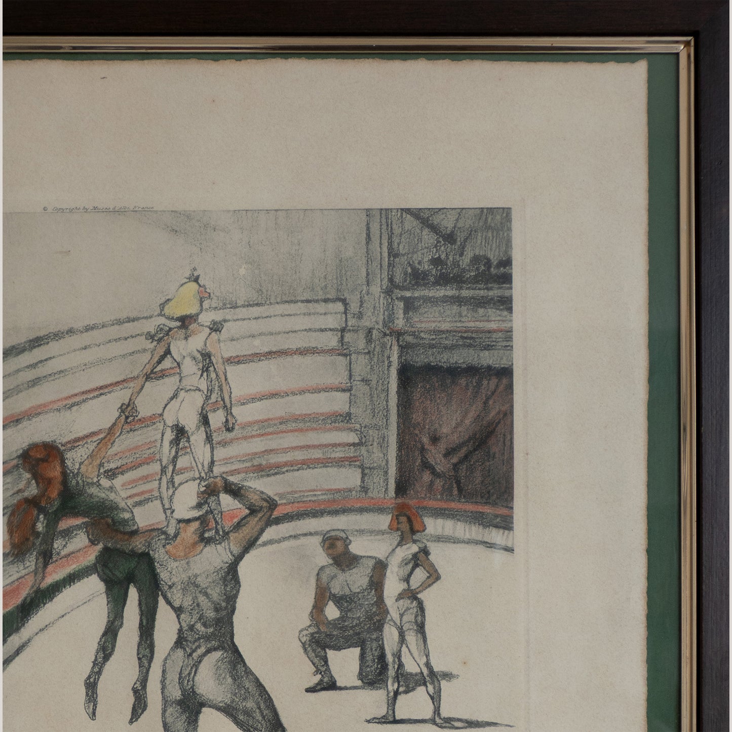 La Chapiteau – Acrobats After Toulouse-Lautrec - Vintage Circus Lithograph