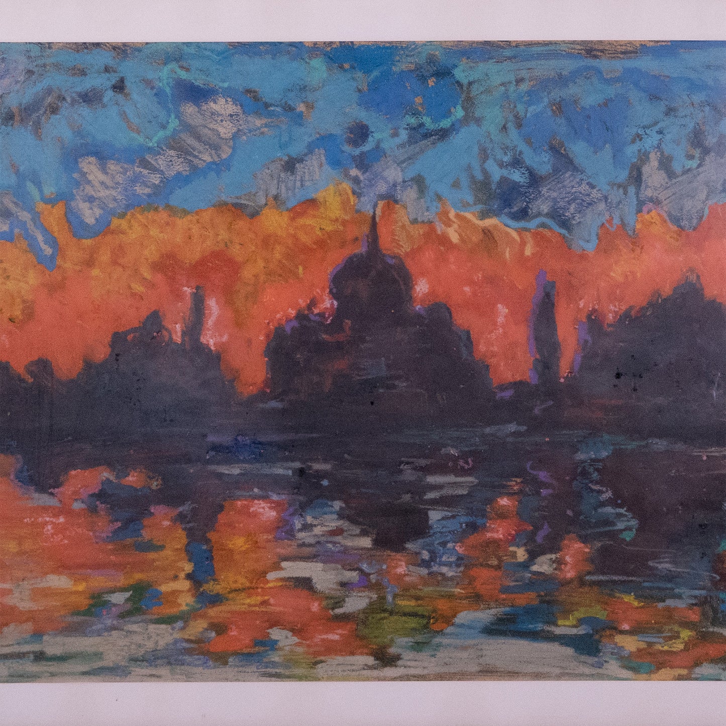 Venetian Sunset Silhouette – Impressionist Oil by an Undiscovered Artist