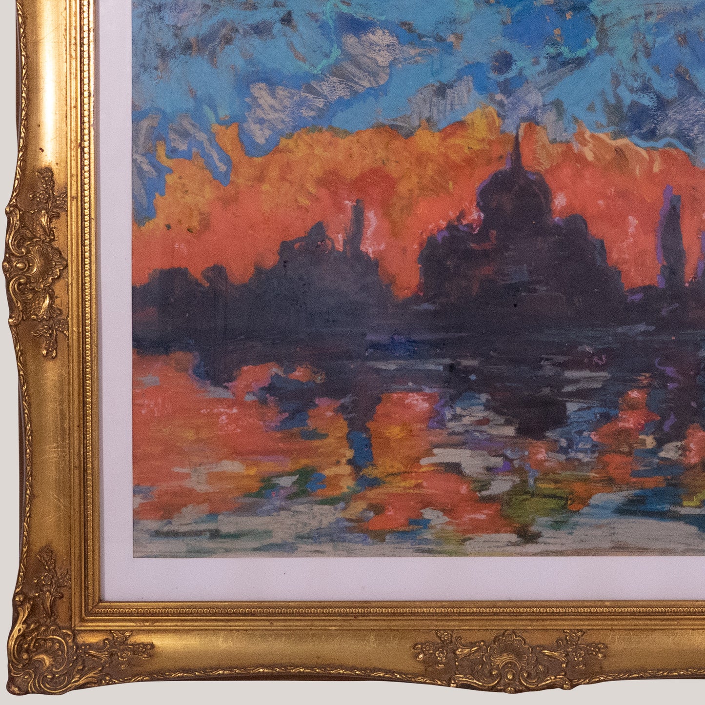 Venetian Sunset Silhouette – Impressionist Oil by an Undiscovered Artist