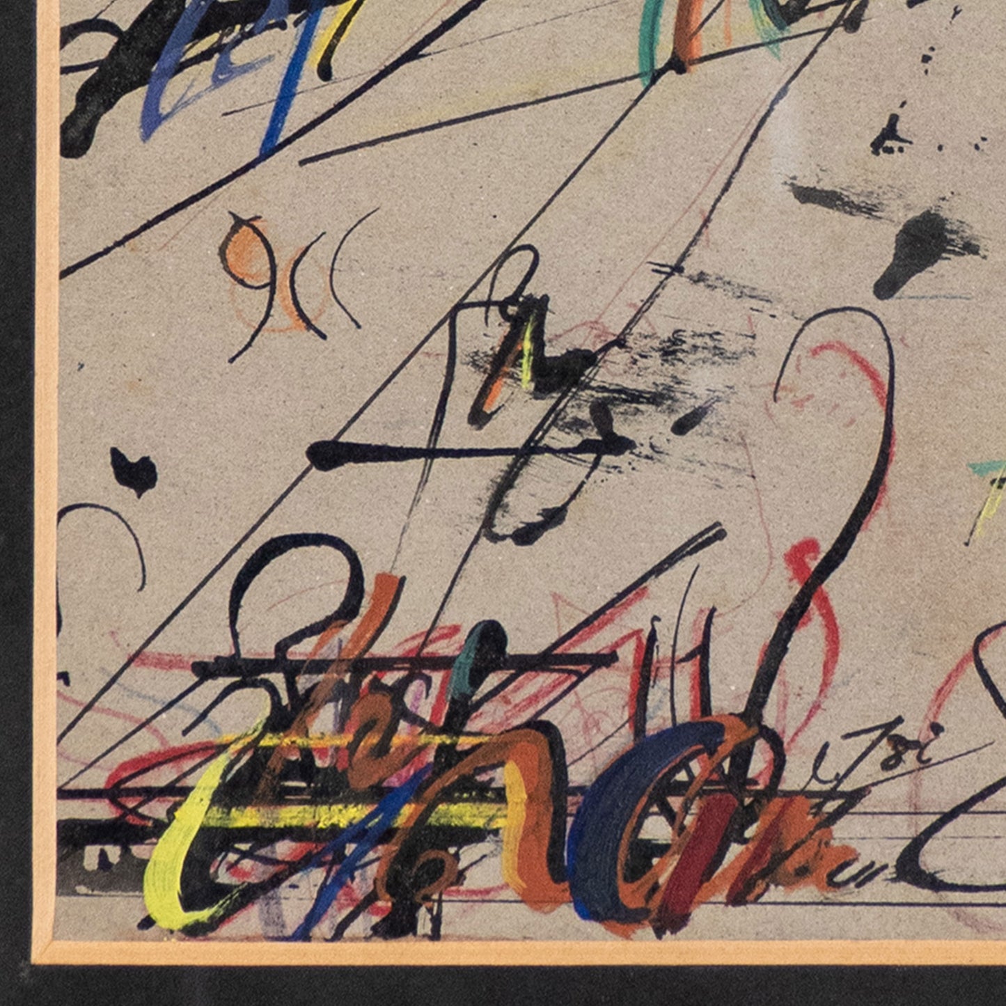 Calligraphic Pulse – Original Mixed Media by Adolf Genovart (1953)