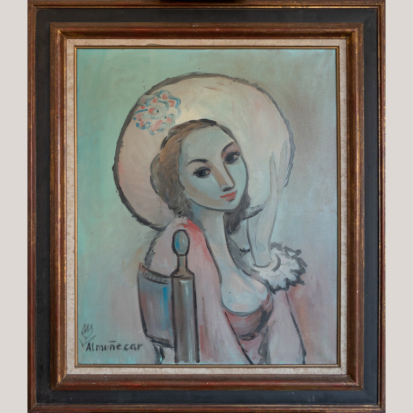 Set of Four Mid-Century Portraits – Signed “Almuñecar,” Oil on Canvas