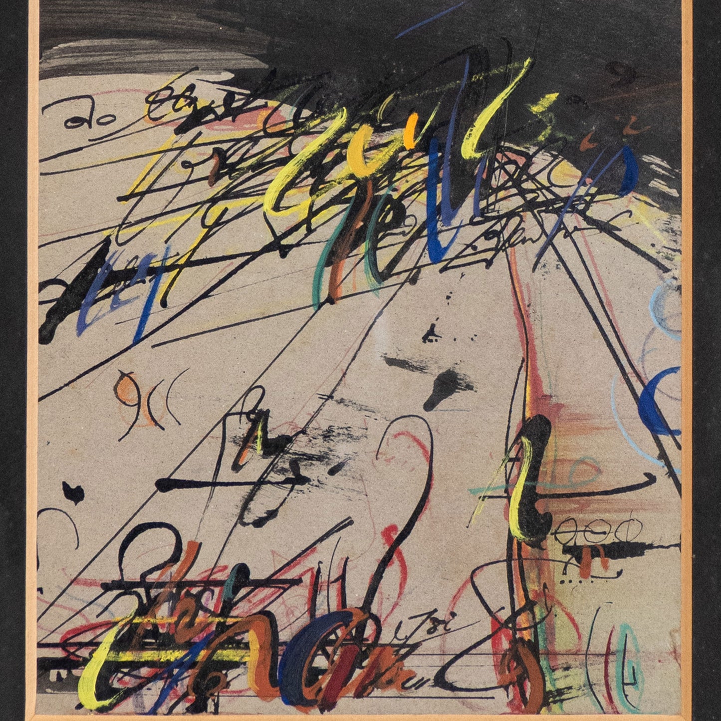 Calligraphic Pulse – Original Mixed Media by Adolf Genovart (1953)