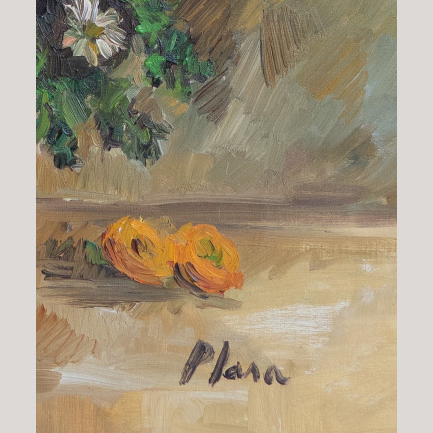 Radiant Blooms in Golden Light – Floral Still Life by Francesca Plasa