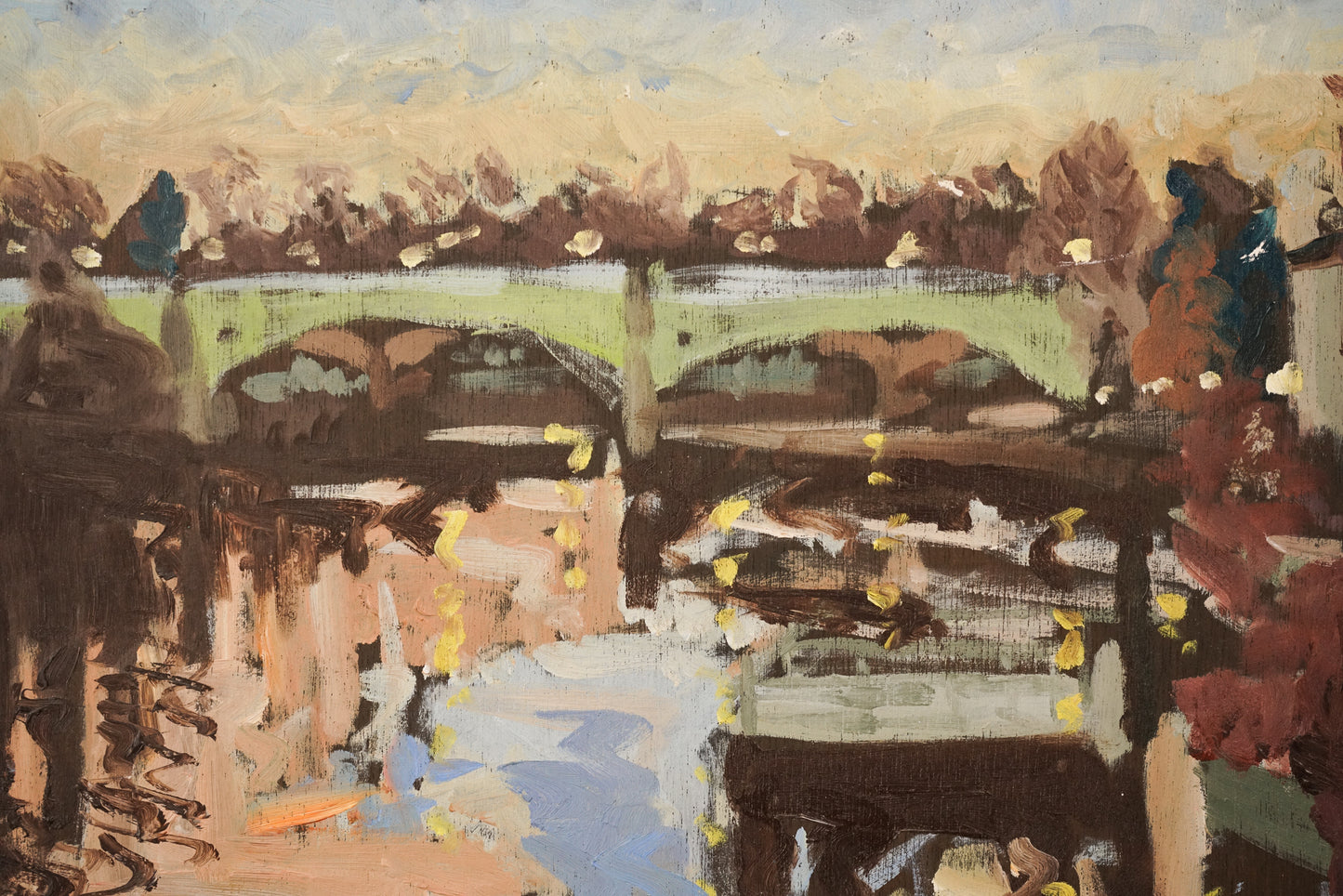 River Thames - Richmond - Sunset Oil Study