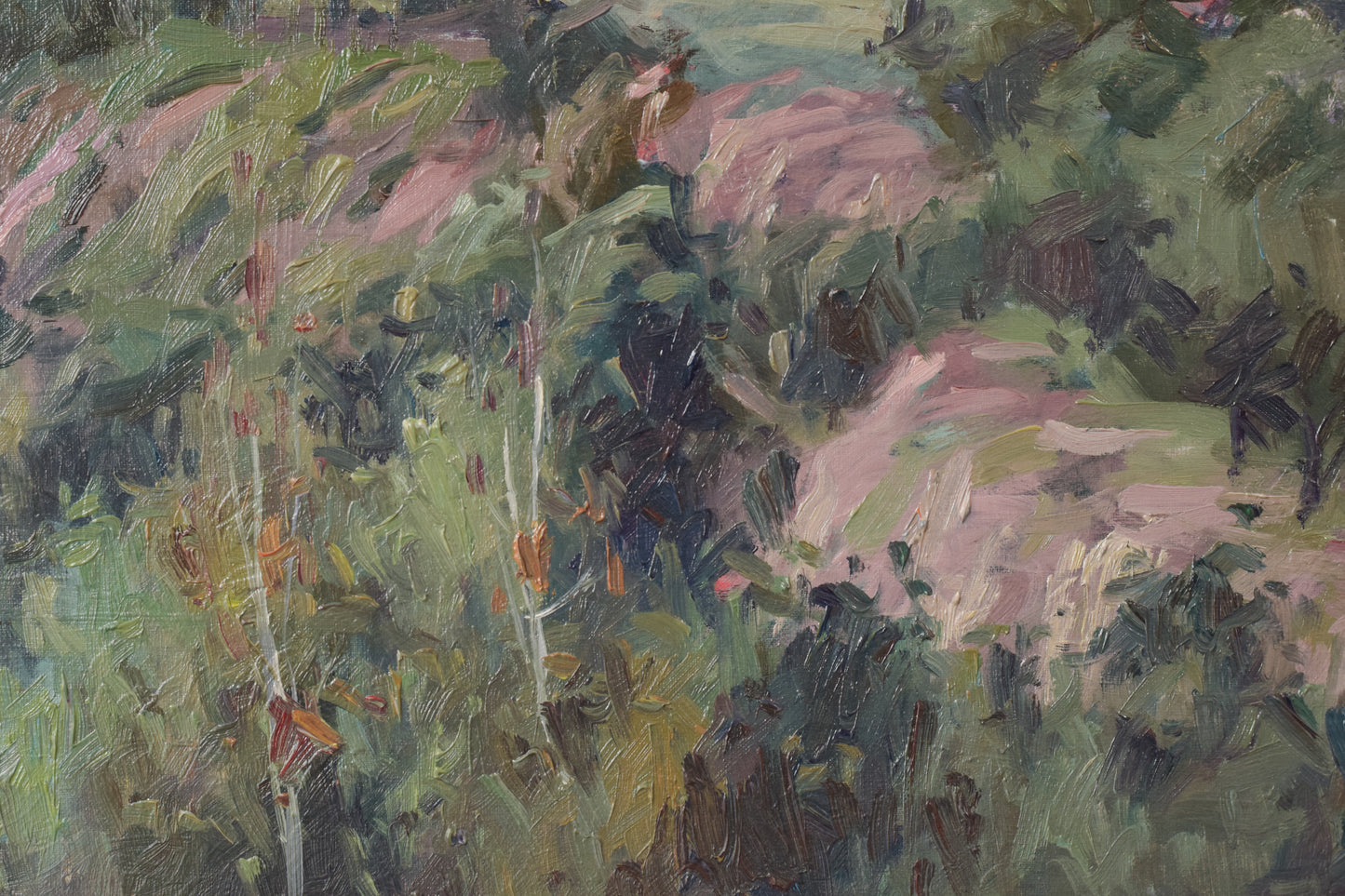Vicente Gomez Fuste - Post Impressionist Village and Mountains - Modern Decorative