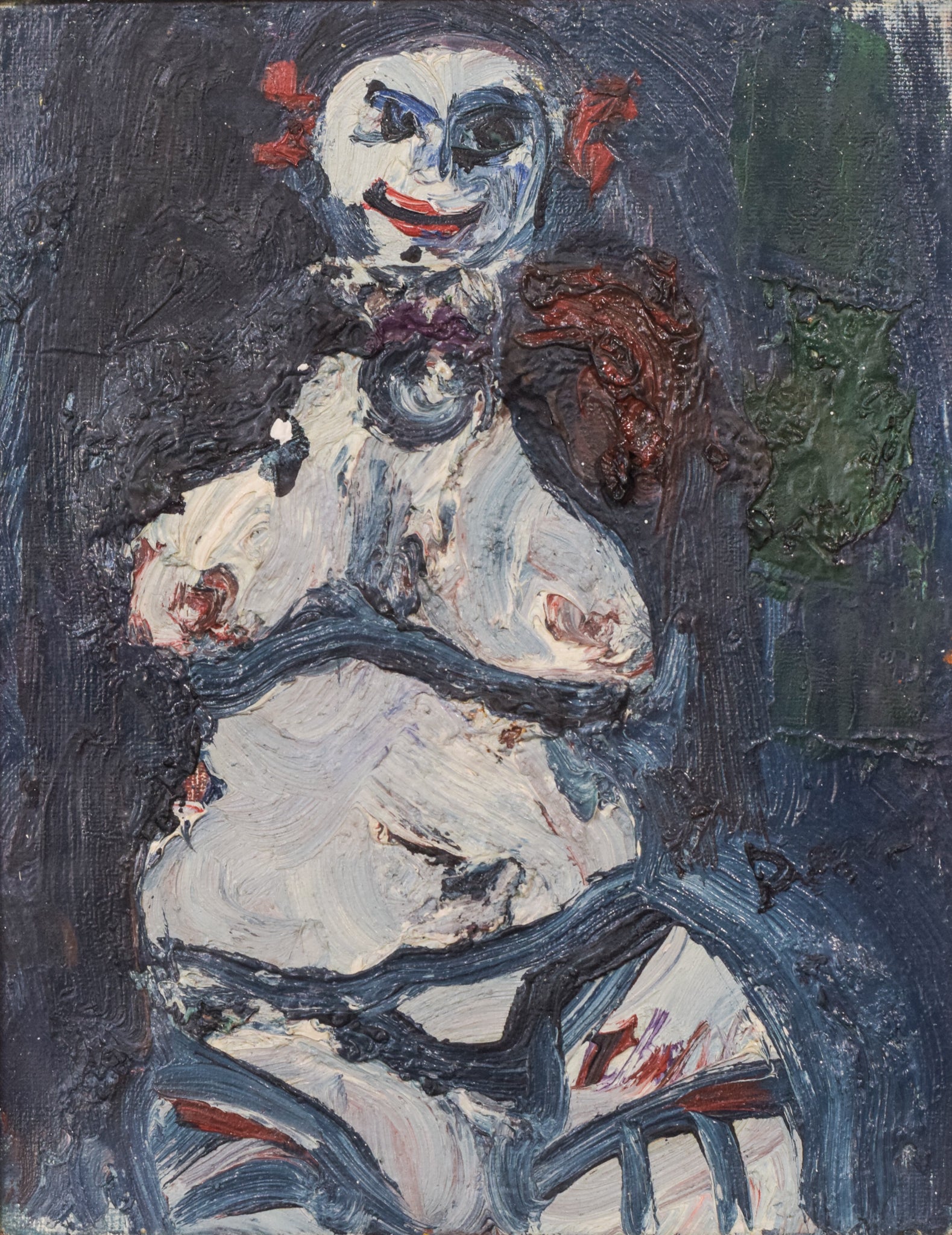 Expressionist - Oil Painting of a Clown - Modern Decorative
