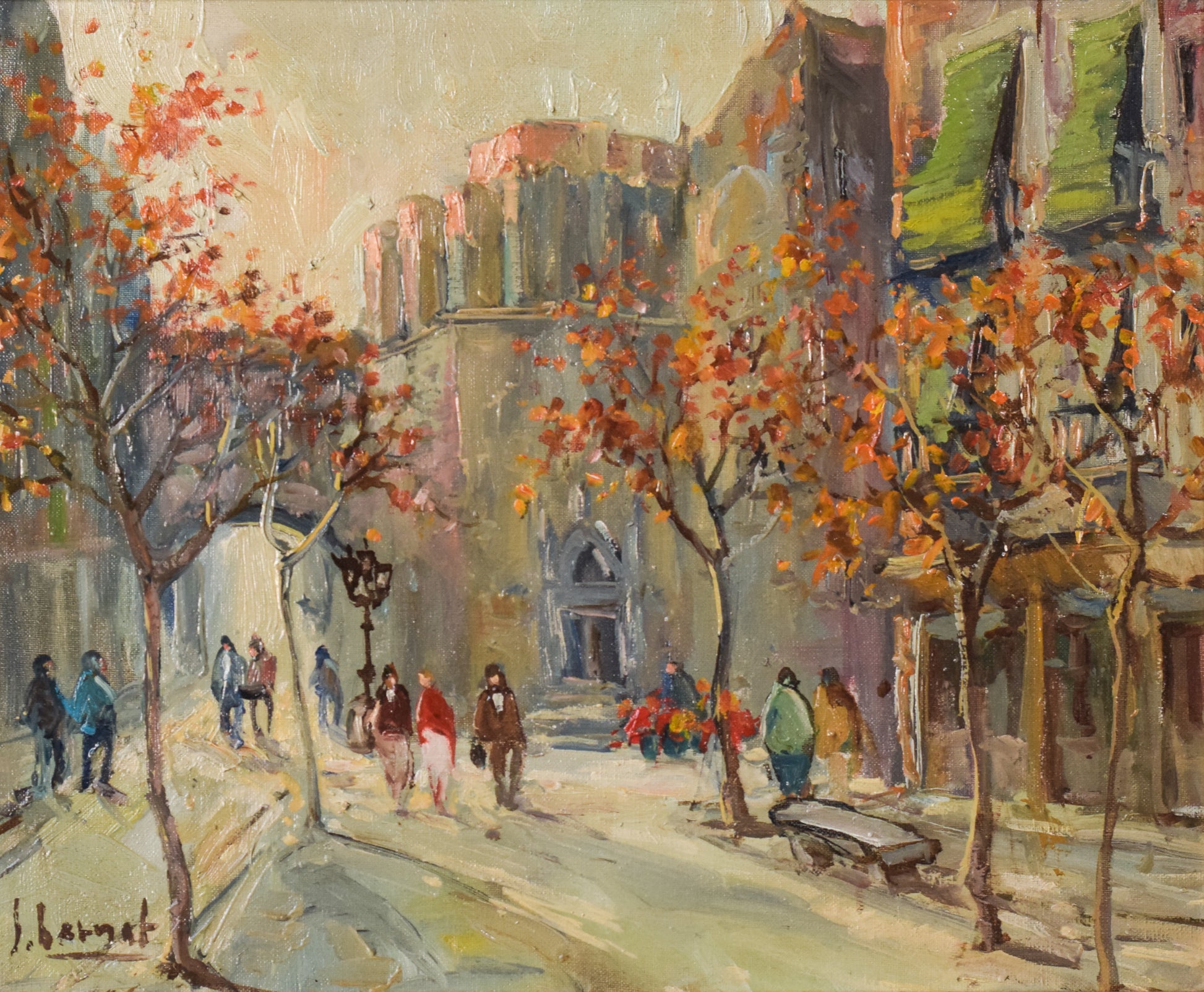 Impressionist - Autumn Cityscape - Modern Decorative