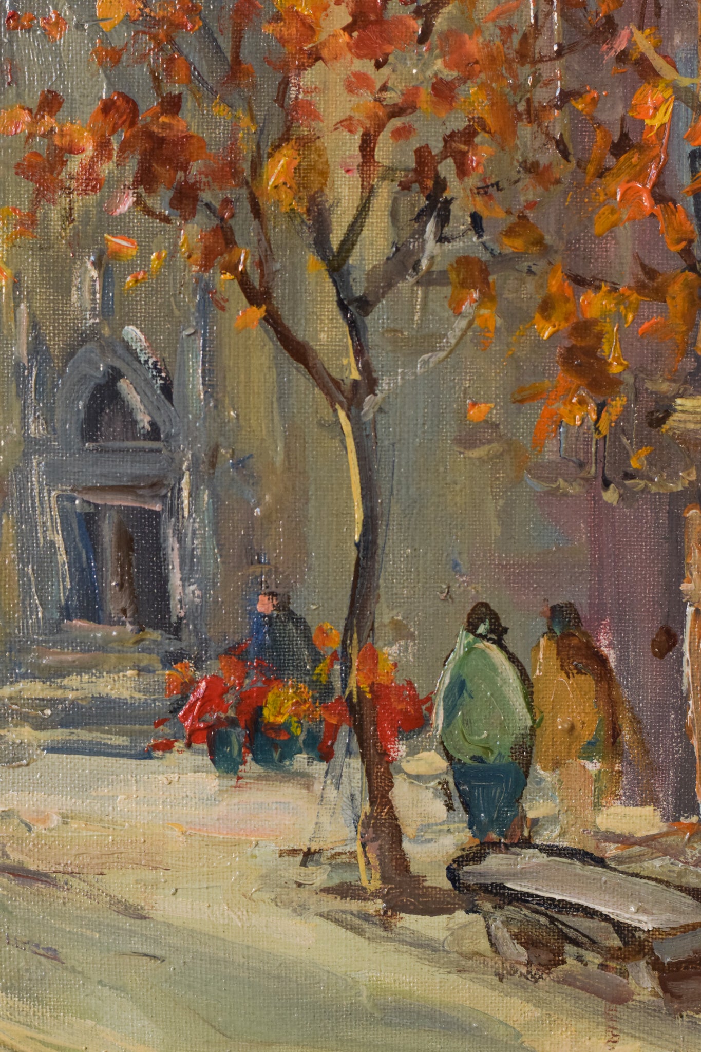Impressionist - Autumn Cityscape - Modern Decorative