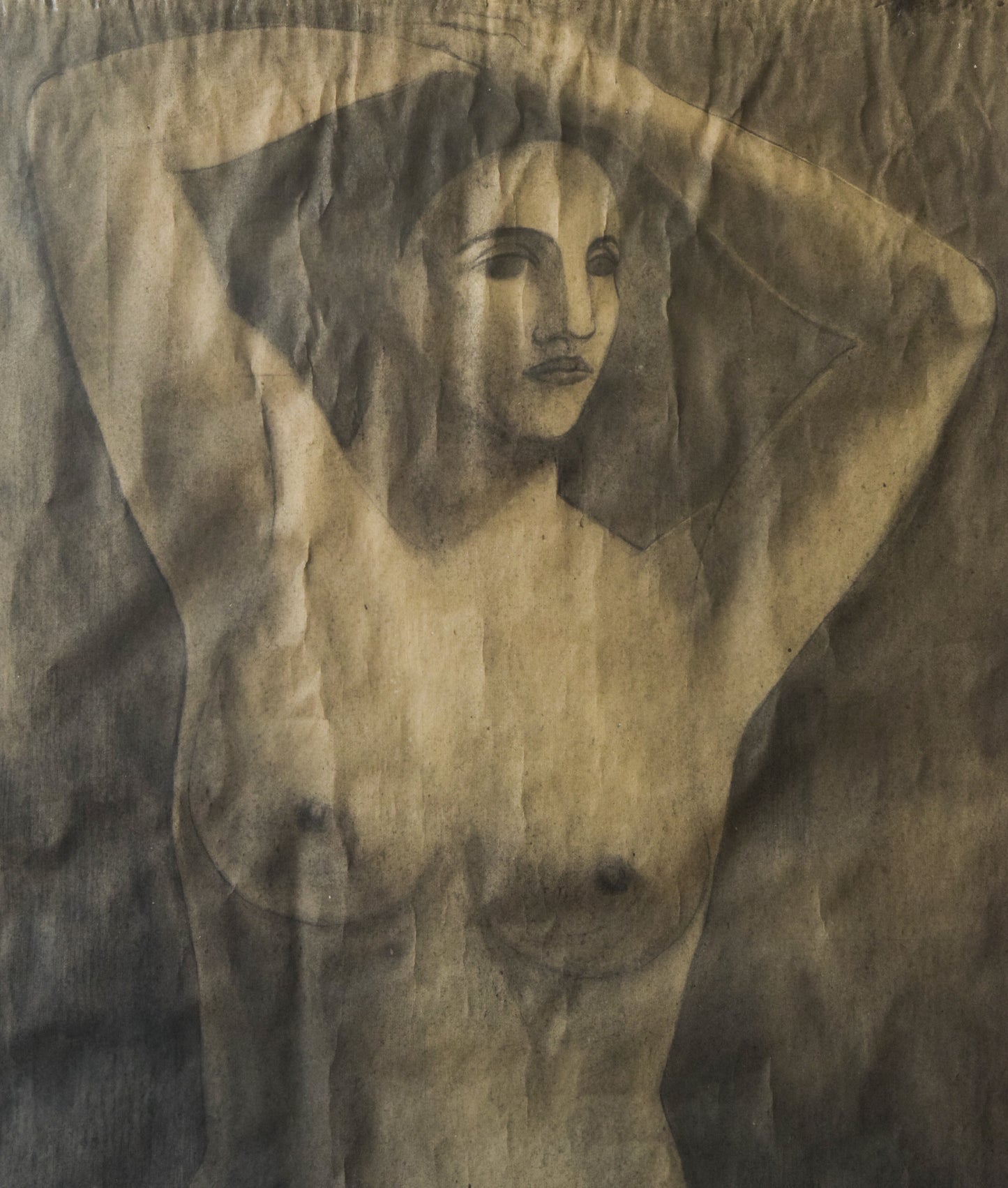 Large Drawing Of A Nude - Modern Decorative