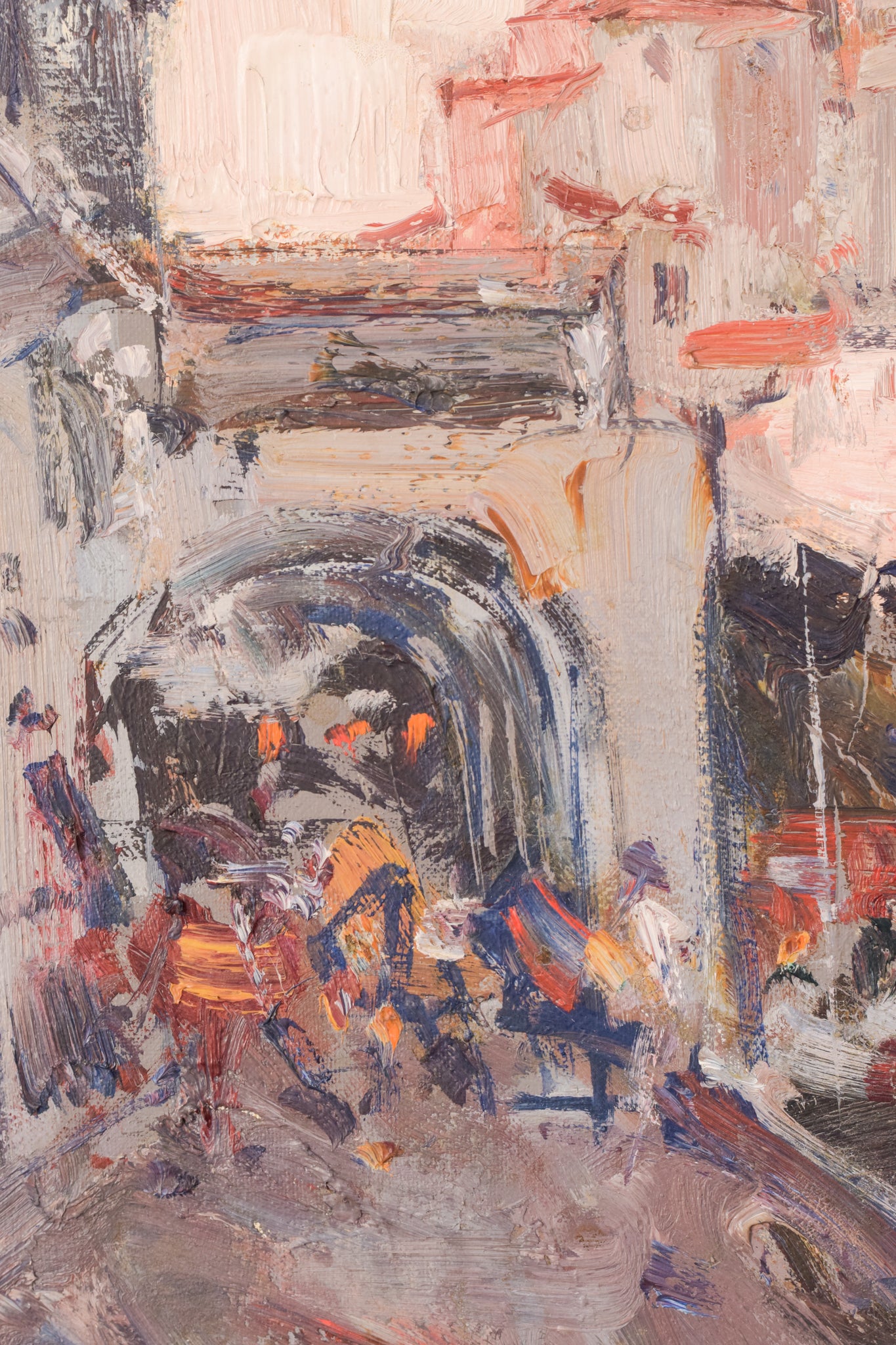 Albert Alis - Post Impressionist Cityscape with Church