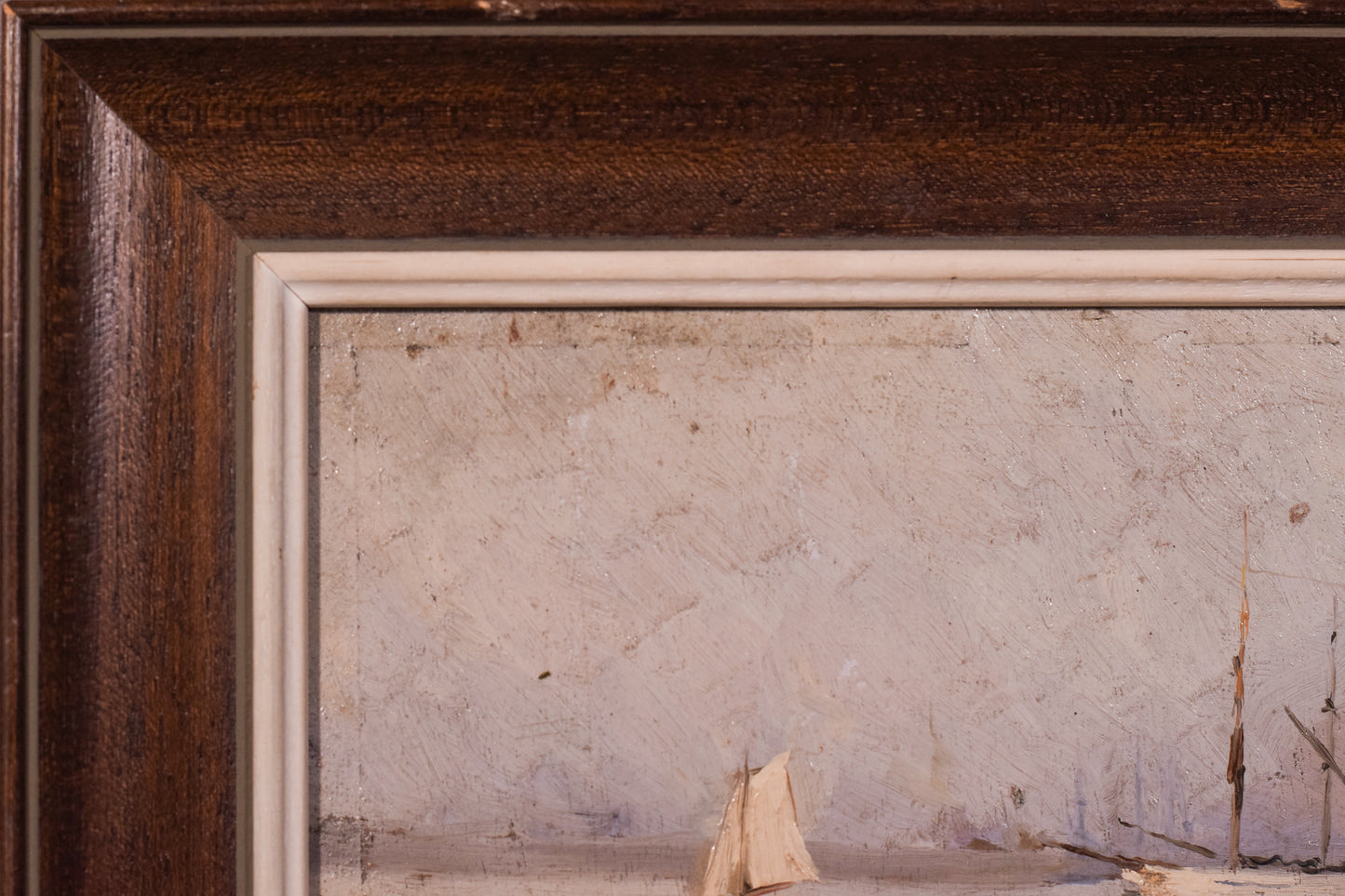Impressionist Marine Study of a Harbour and Sailing Ships - Modern Decorative