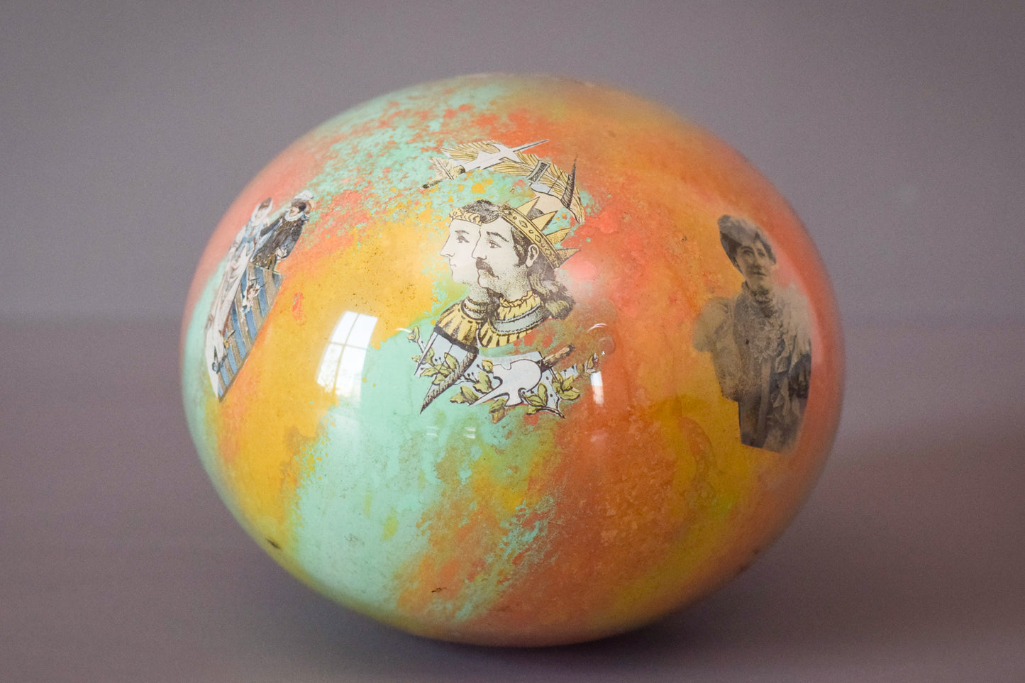 Unusual - Decorated Glass Witches Ball - Modern Decorative