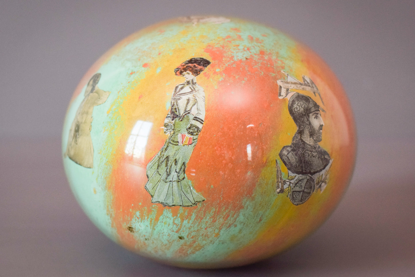 Unusual - Decorated Glass Witches Ball - Modern Decorative