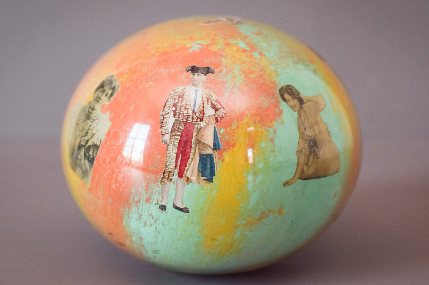 Unusual - Decorated Glass Witches Ball - Modern Decorative