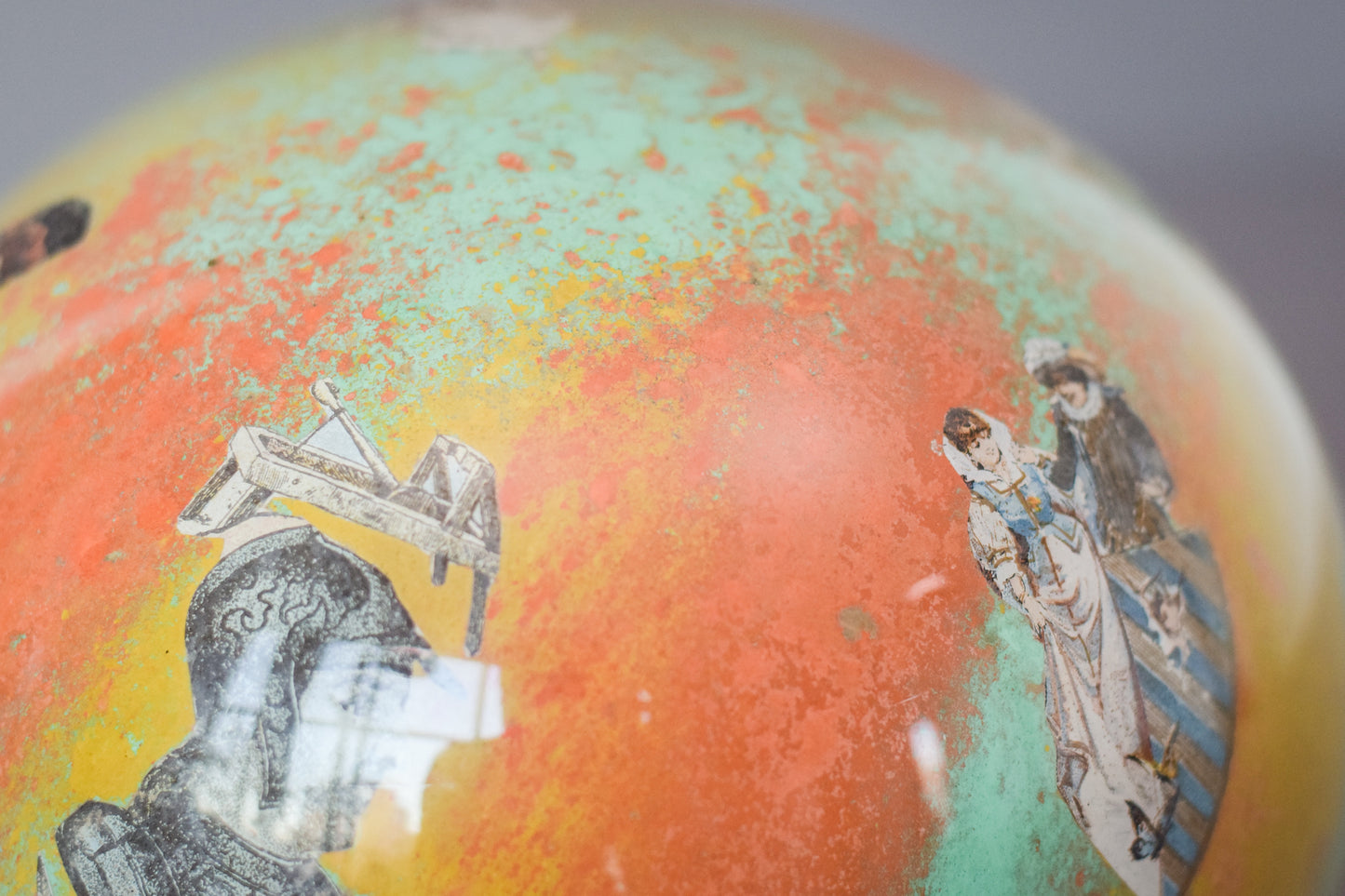 Unusual - Decorated Glass Witches Ball - Modern Decorative