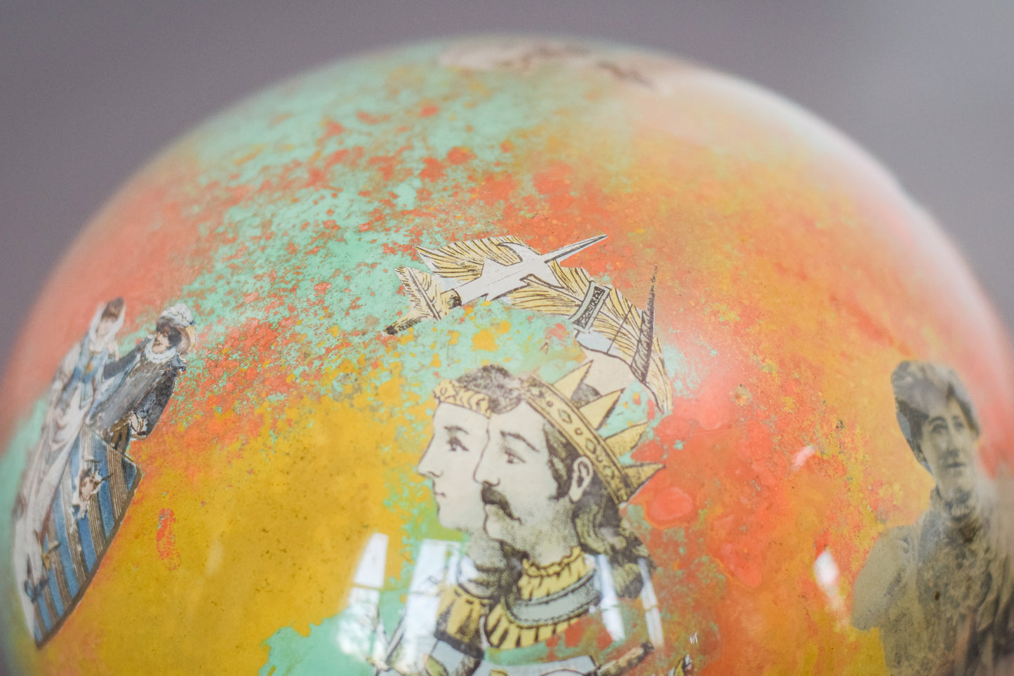 Unusual - Decorated Glass Witches Ball - Modern Decorative