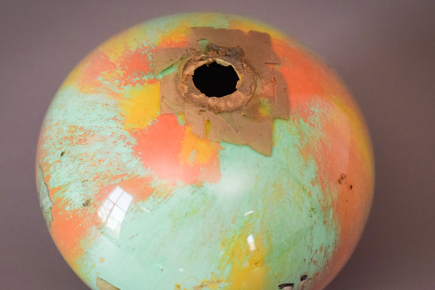 Unusual - Decorated Glass Witches Ball - Modern Decorative