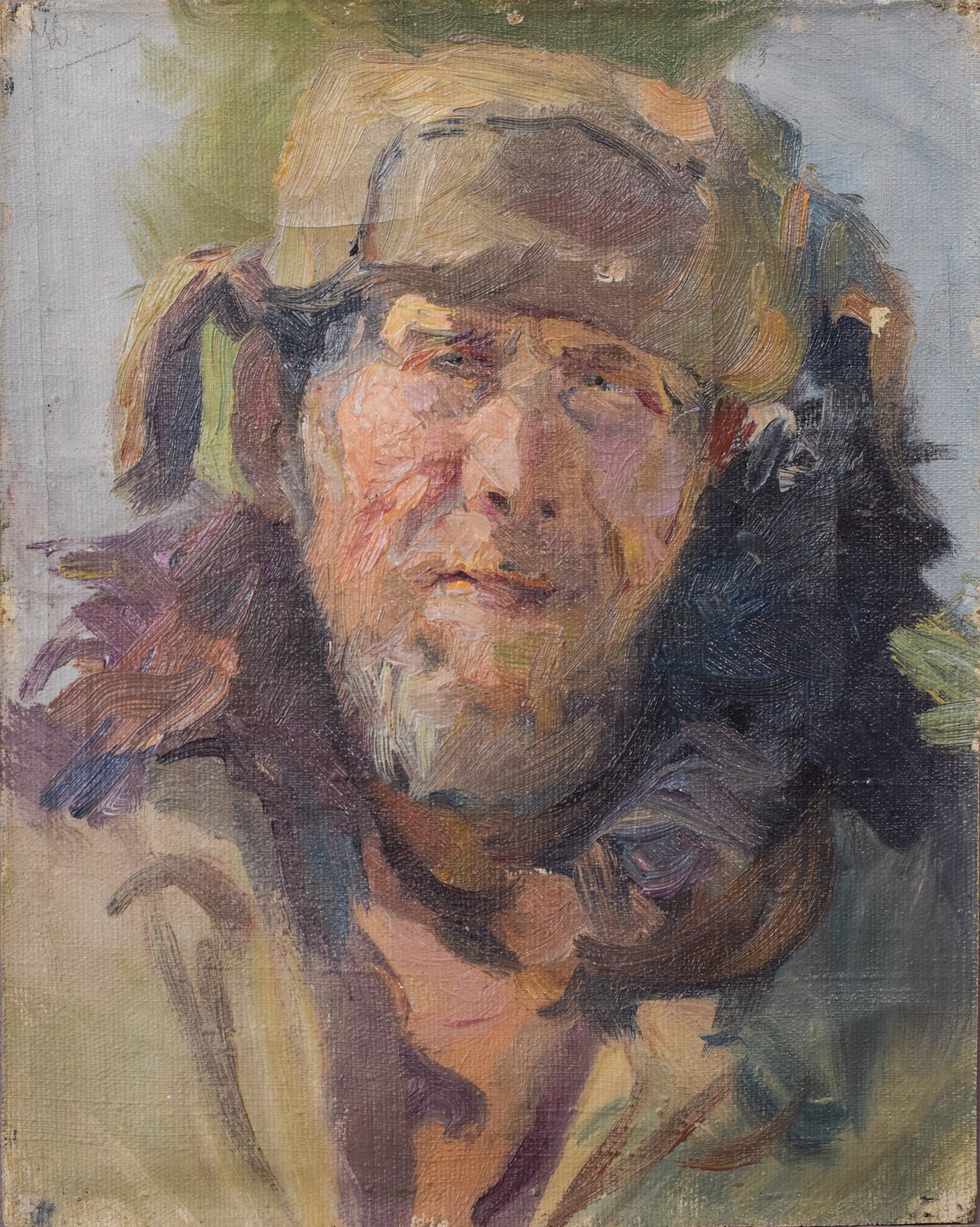 Oil - Sketch of a Russian Soldier - Modern Decorative