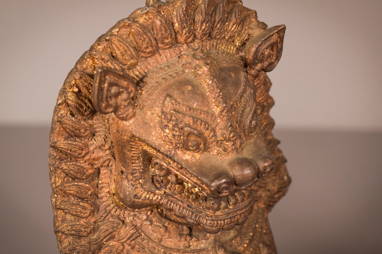 Pair - Thai Bronze Lions - Modern Decorative