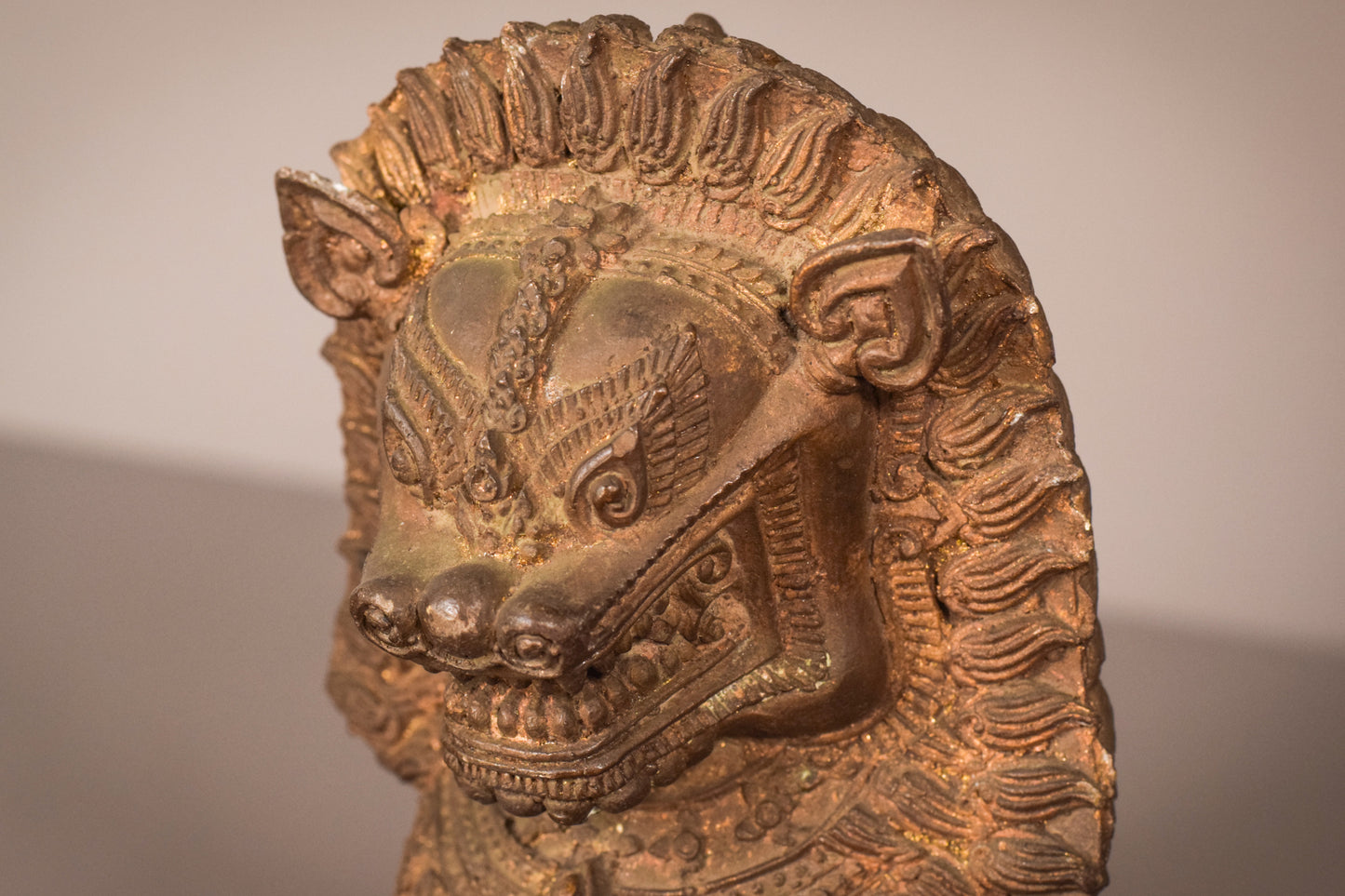 Pair - Thai Bronze Lions - Modern Decorative