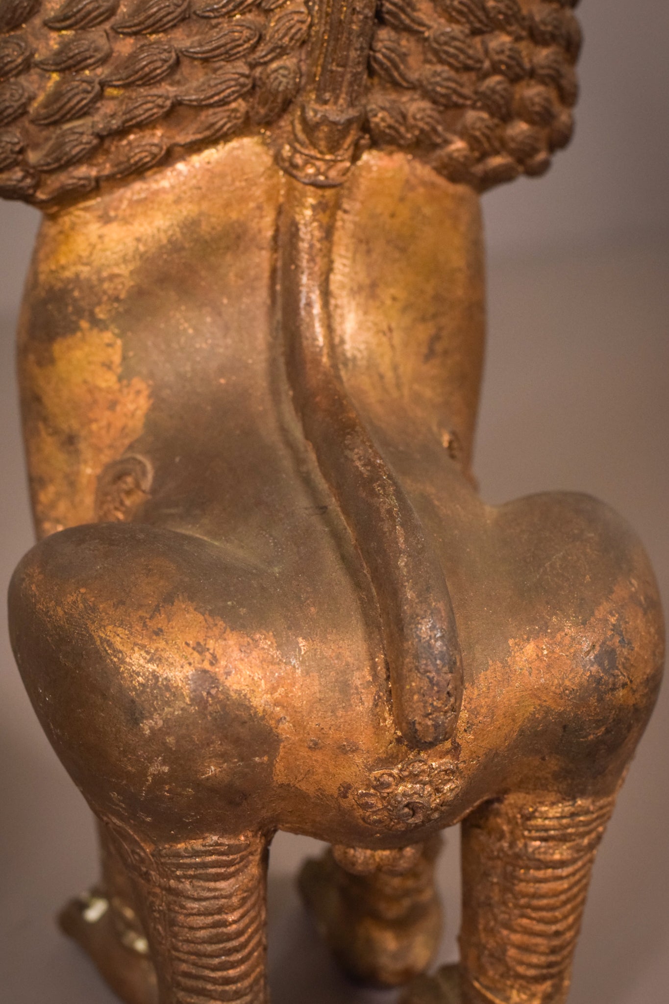 Pair - Thai Bronze Lions - Modern Decorative