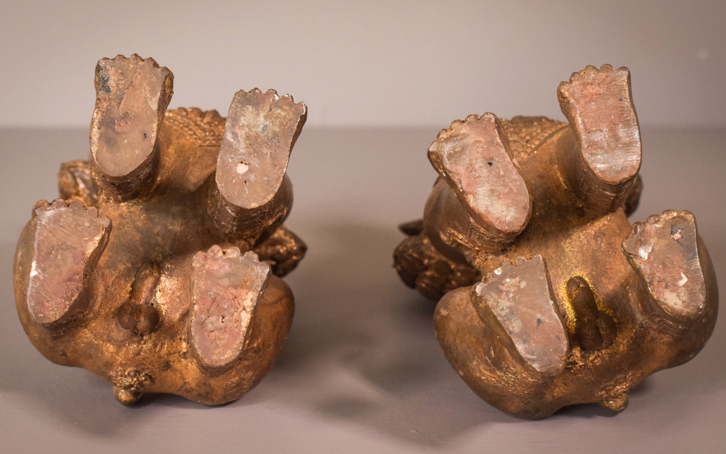 Pair - Thai Bronze Lions - Modern Decorative