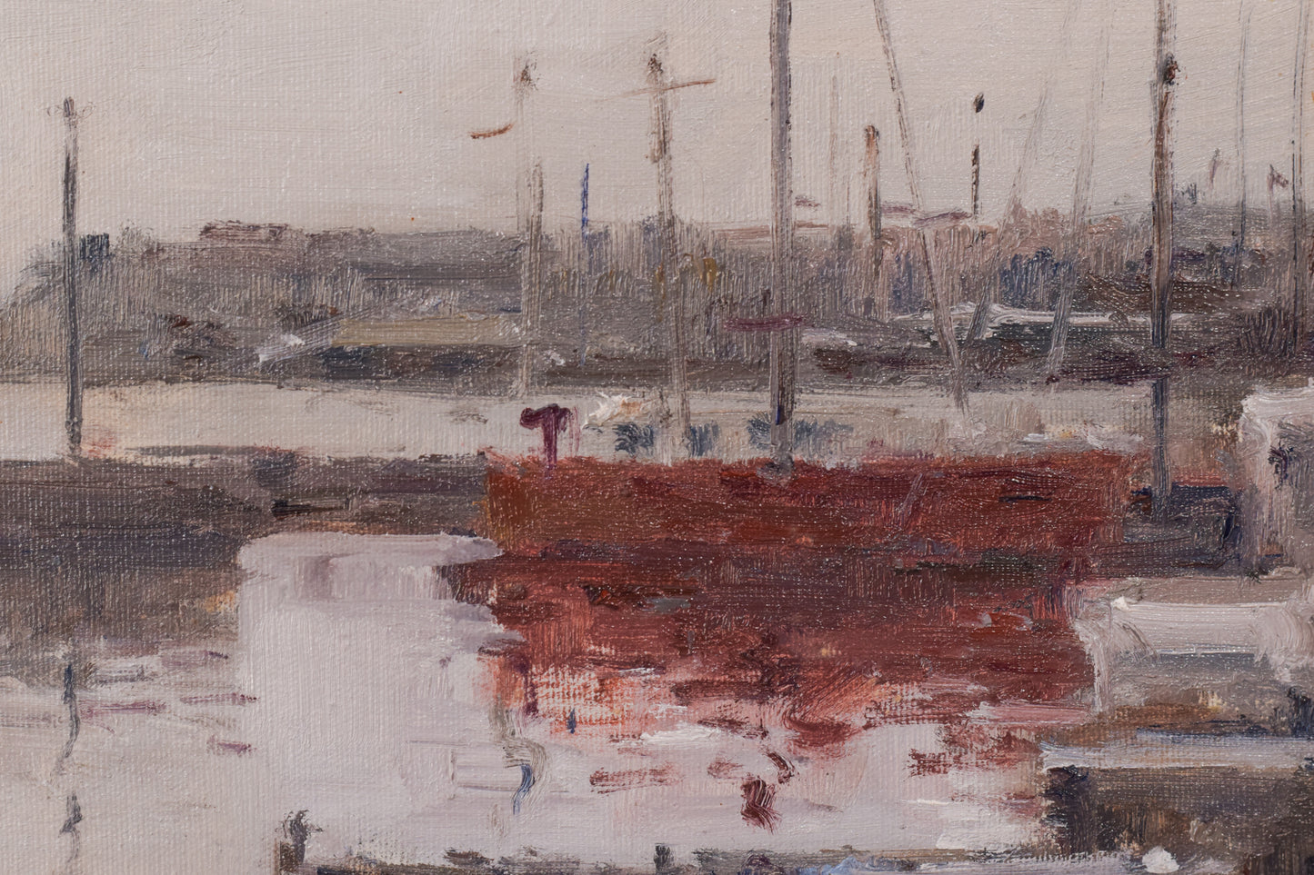 Post Impressionist - Harbour with Fishing Boats