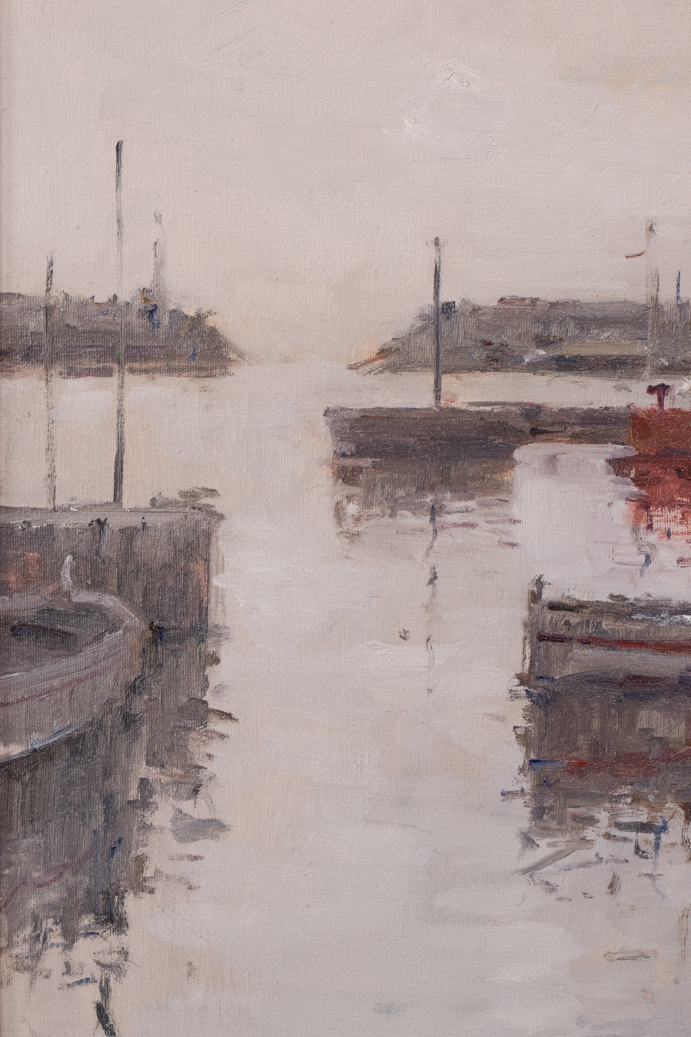 Post Impressionist - Harbour with Fishing Boats