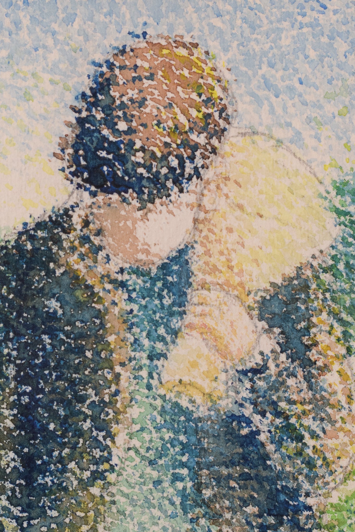 Pere Ventura Julia - Three Pointillist Watercolours - Modern Decorative