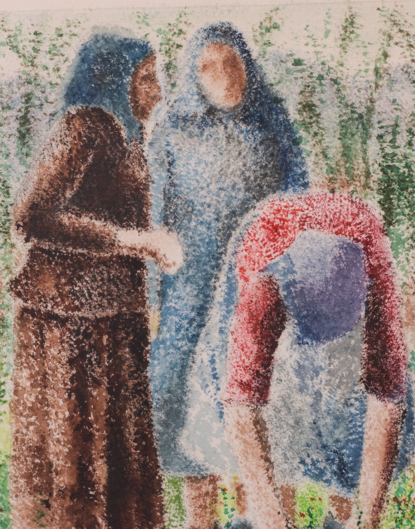 Pere Ventura Julia - Three Pointillist Watercolours - Modern Decorative