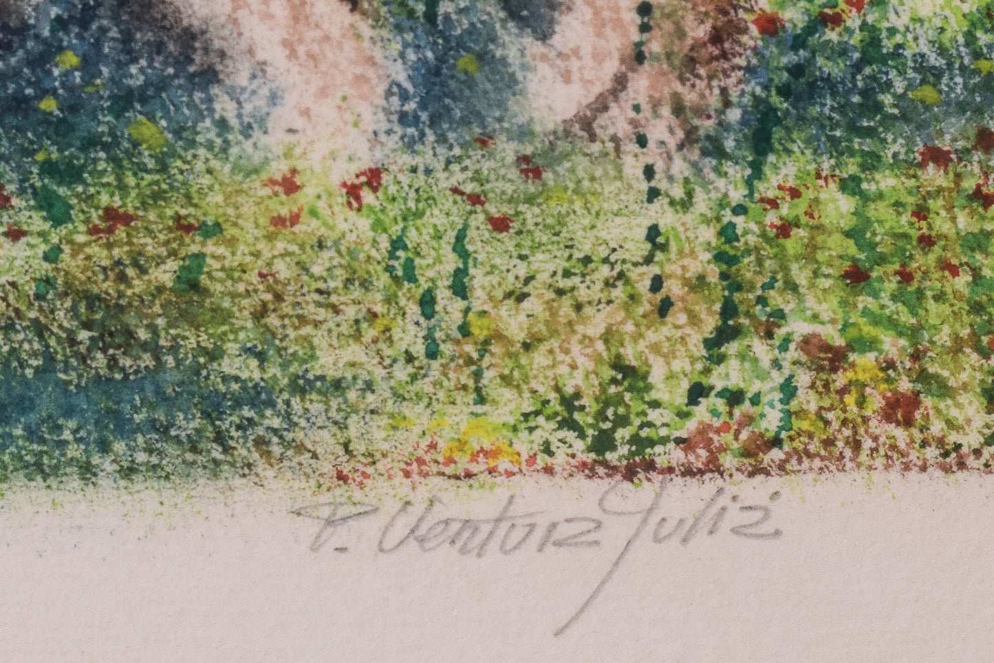 Pere Ventura Julia - Three Pointillist Watercolours - Modern Decorative