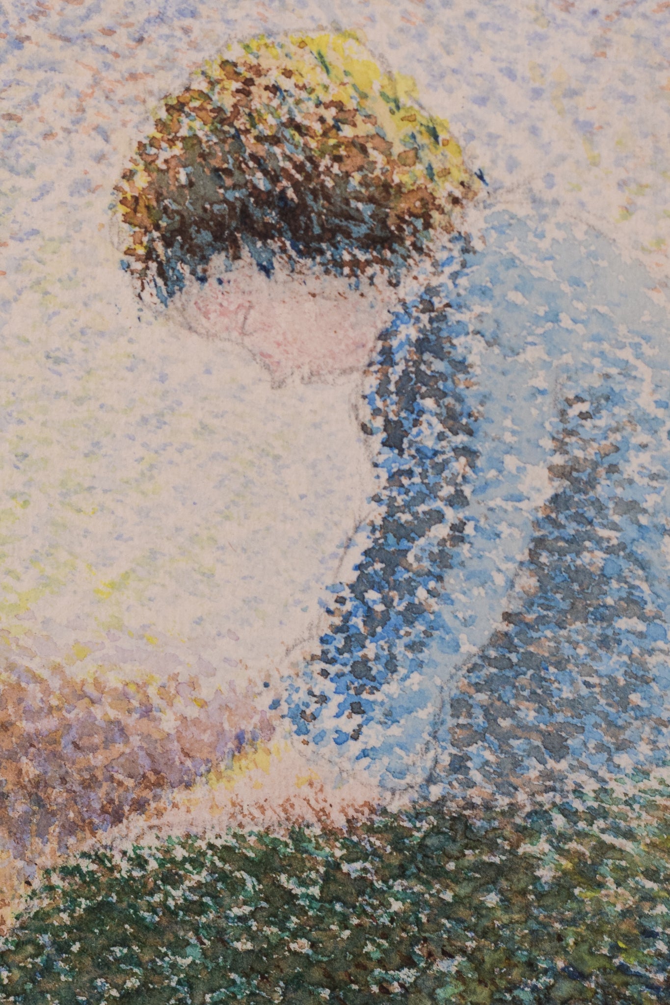 Pere Ventura Julia - Three Pointillist Watercolours - Modern Decorative