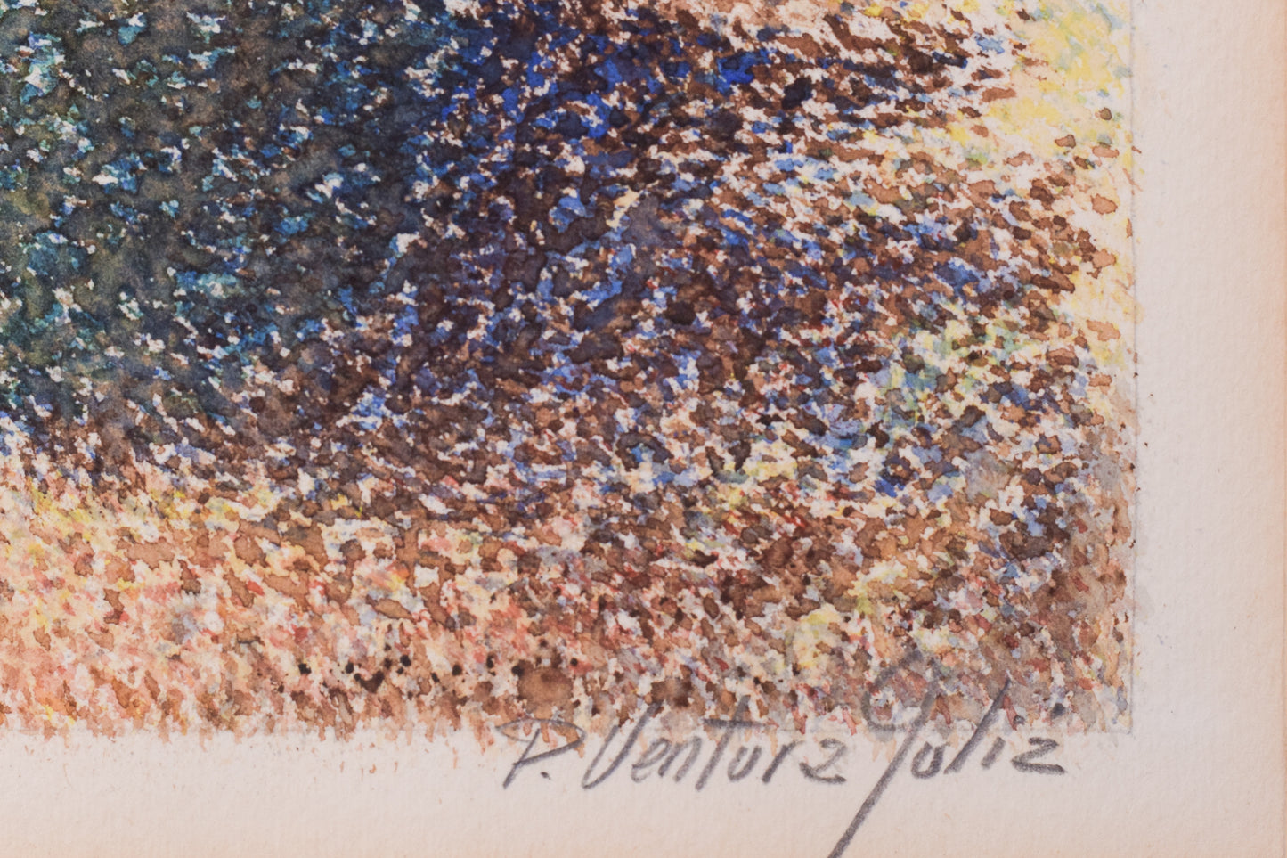 Pere Ventura Julia - Three Pointillist Watercolours - Modern Decorative