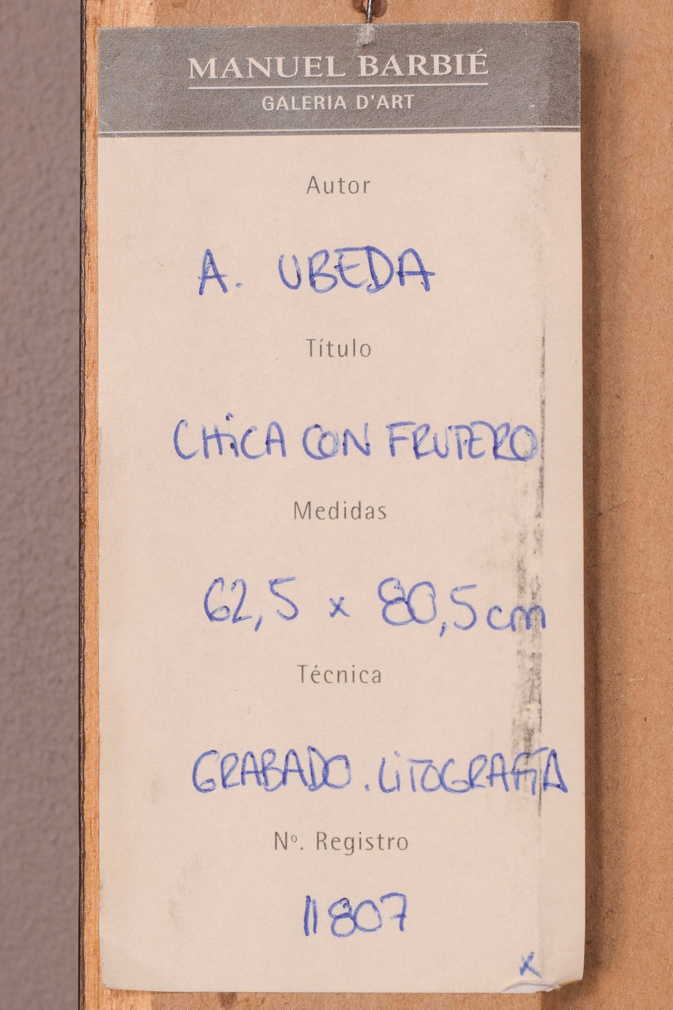 Agustín Ubeda (1925 - 2007) - Lady with Fruit - Modern Decorative