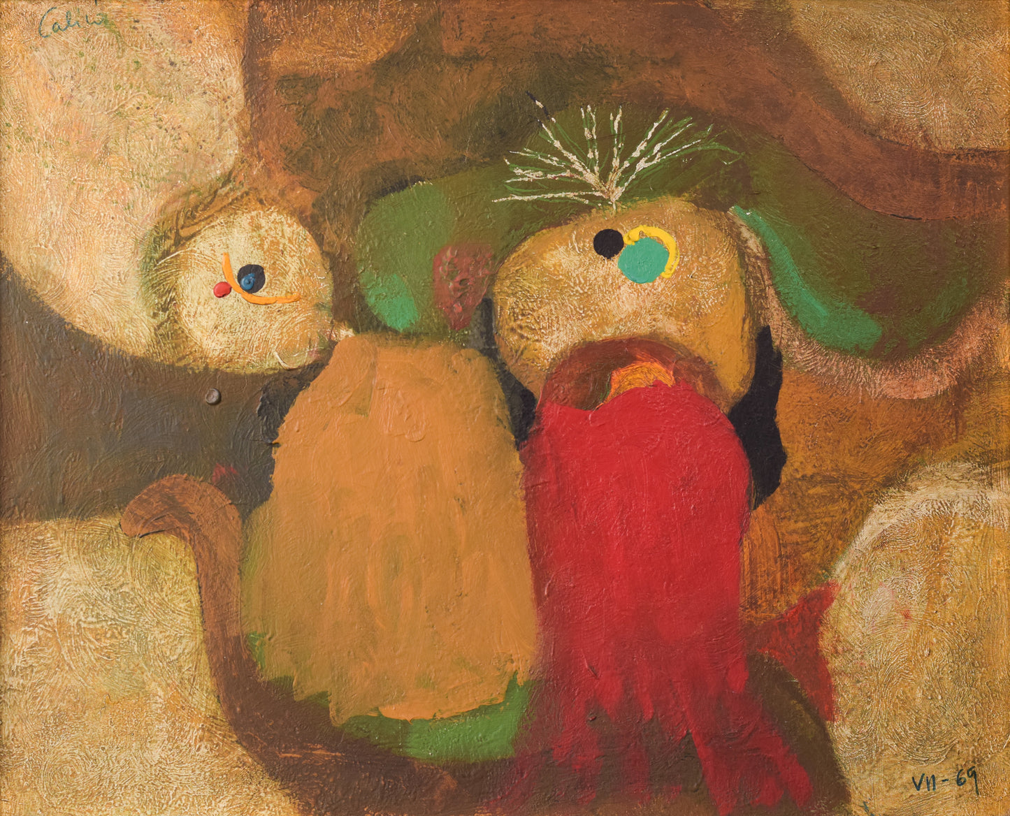 Ekoué Arsène Assiongbon ('Calicó') - 'Two Characters' - Modern Decorative