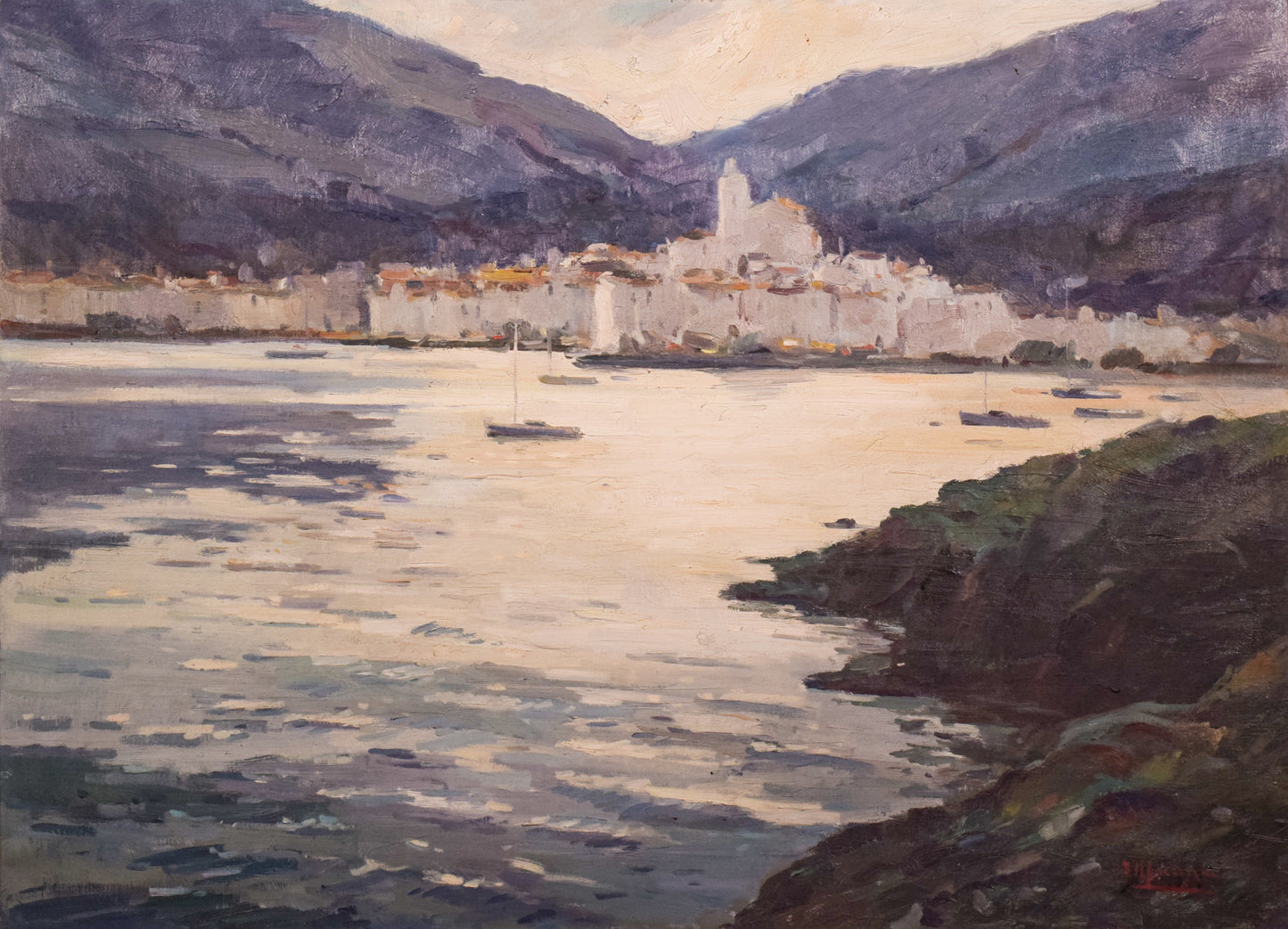 Jaume Mariné - Large Work of Cadaqués - Modern Decorative