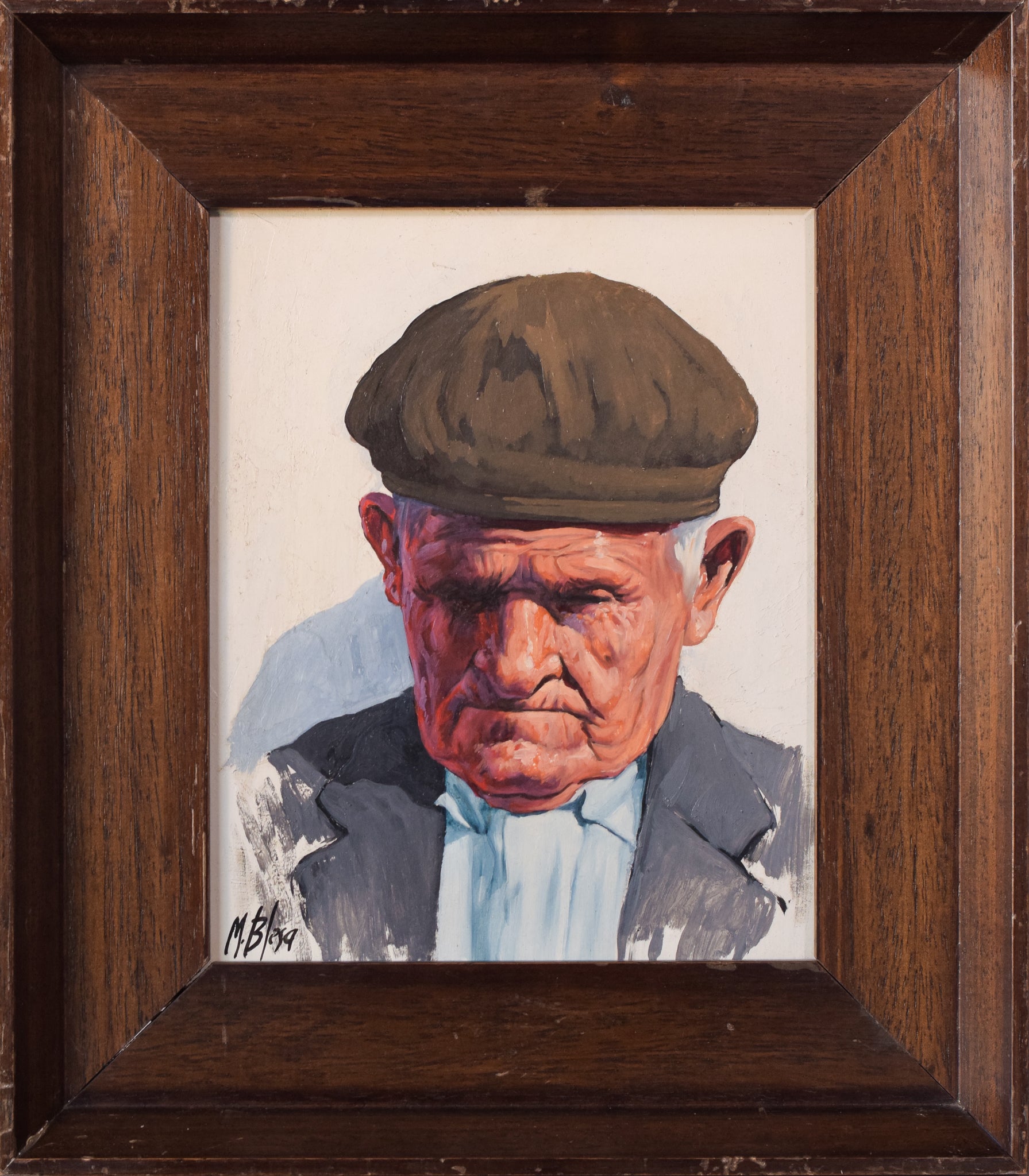 Manuel Blesa - 'Anciano', Study of an Old Man - Modern Decorative