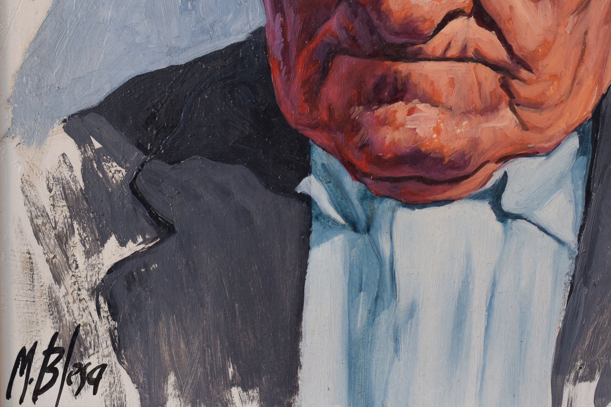 Manuel Blesa - 'Anciano', Study of an Old Man - Modern Decorative