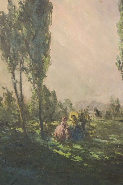 Classical Ladies in a Landscape - Impressionist Oil Painting