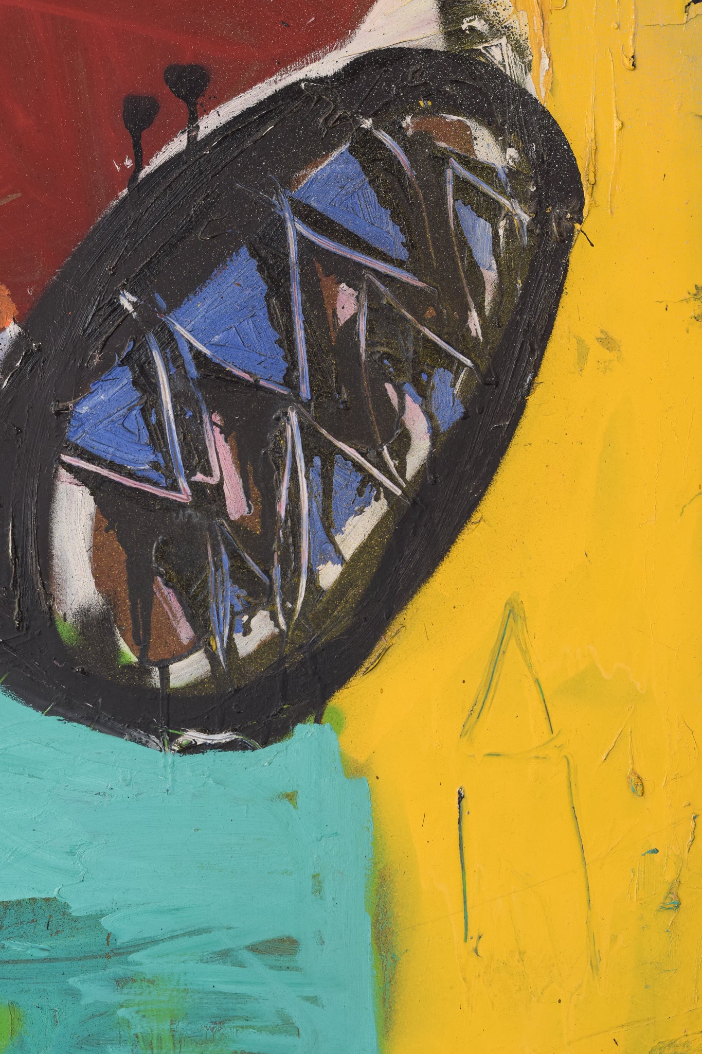 Neo-Expressionist Painting - In the Style of Jean-Michel Basquiat - Modern Decorative