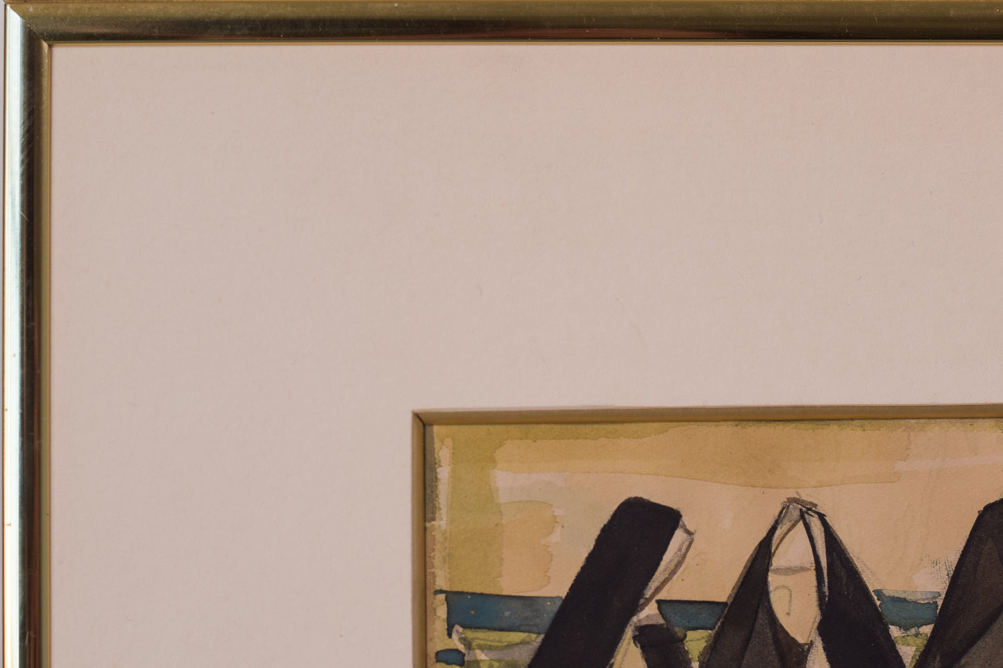 Abstract Painting of Three Nuns - Modern Decorative