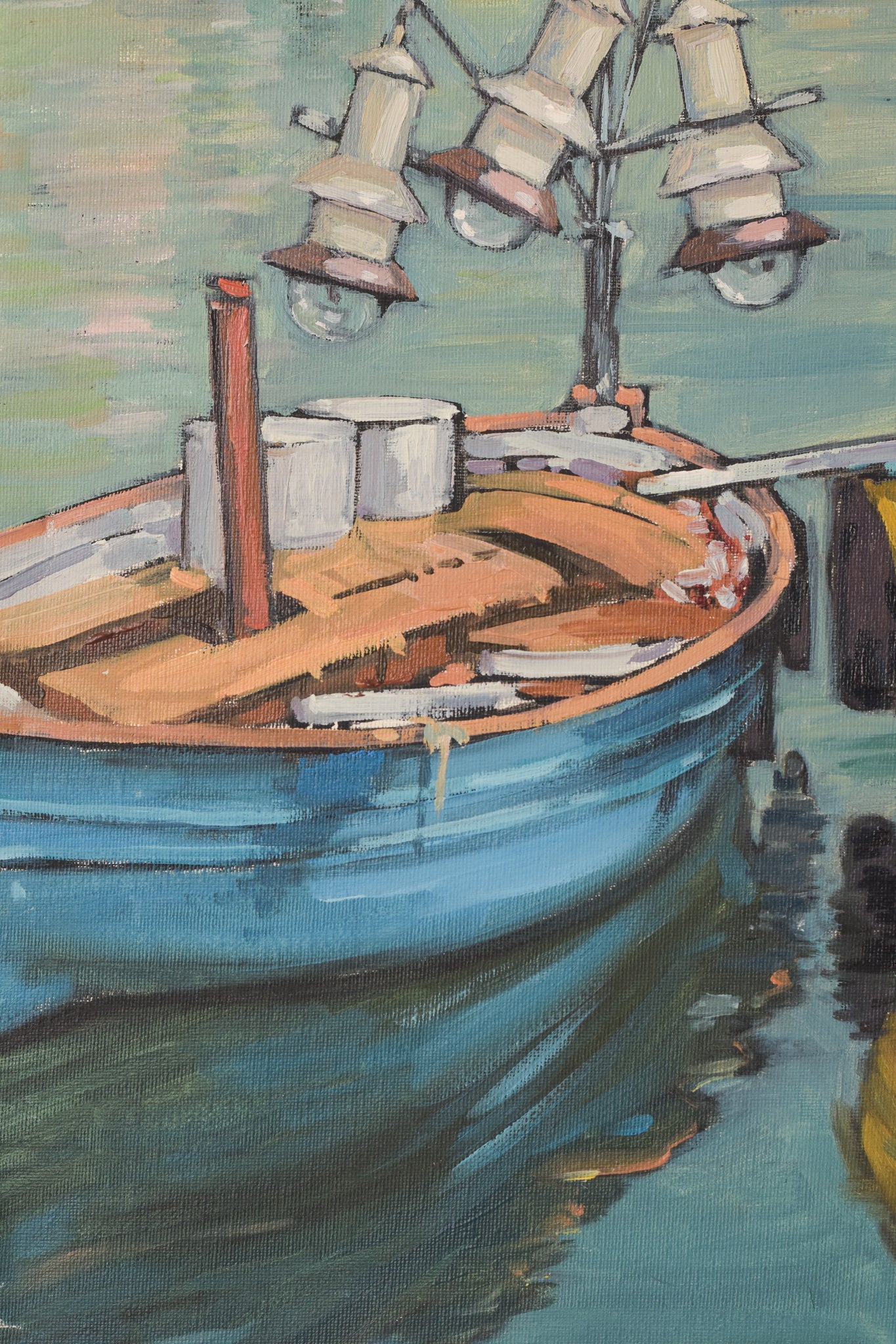 Post Impressionist Fishing Boats - Modern Decorative