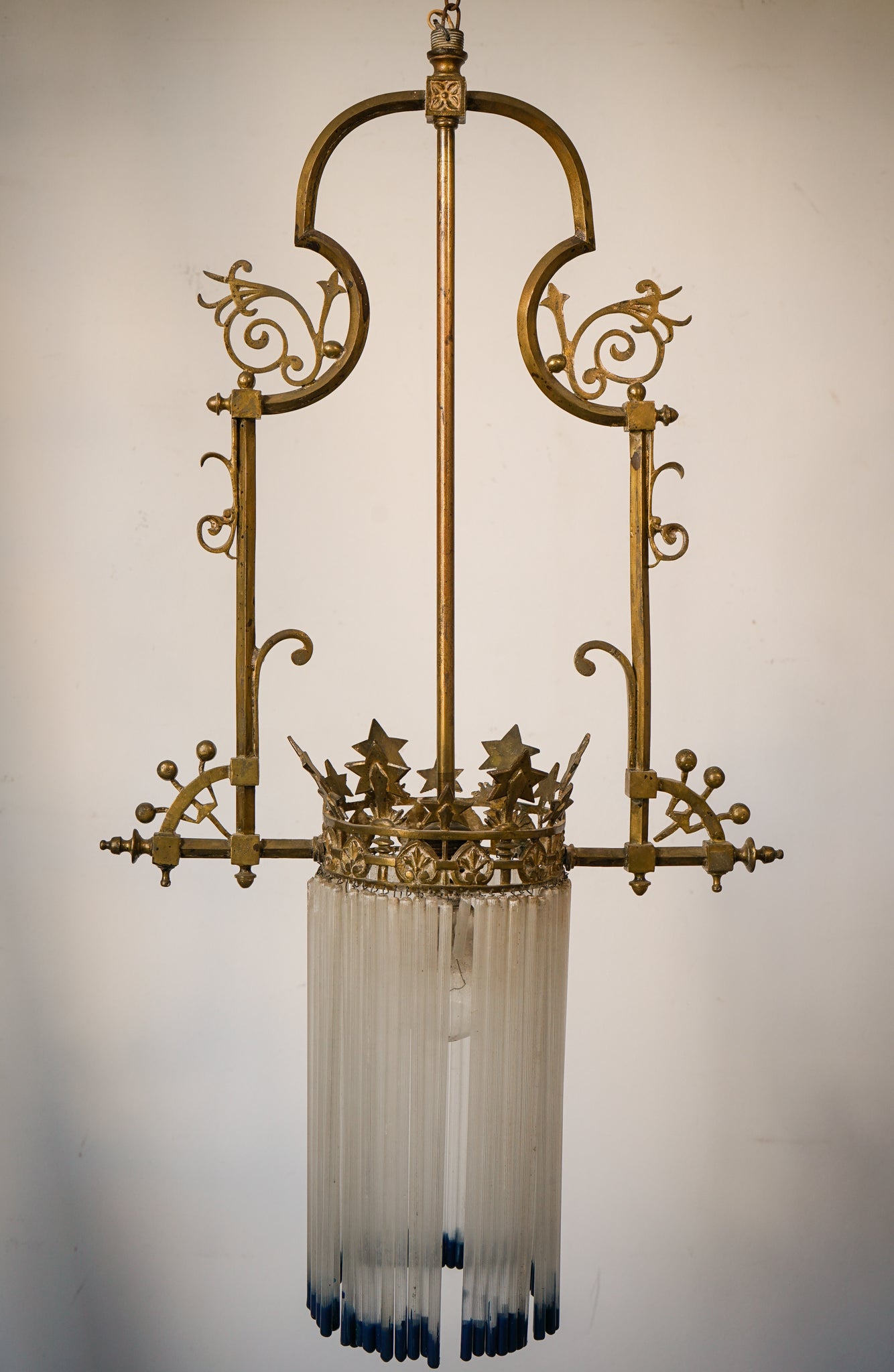 Art Nouveau - Chandelier with Glass Rods - Modern Decorative
