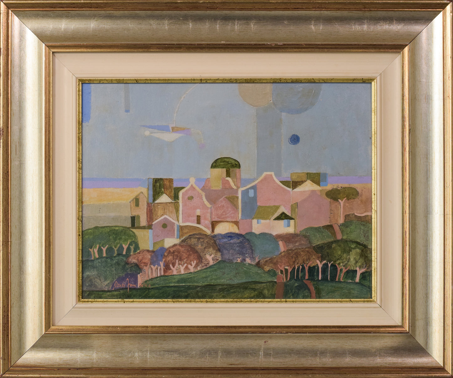 Italian Cubist Landscape - Modern Decorative